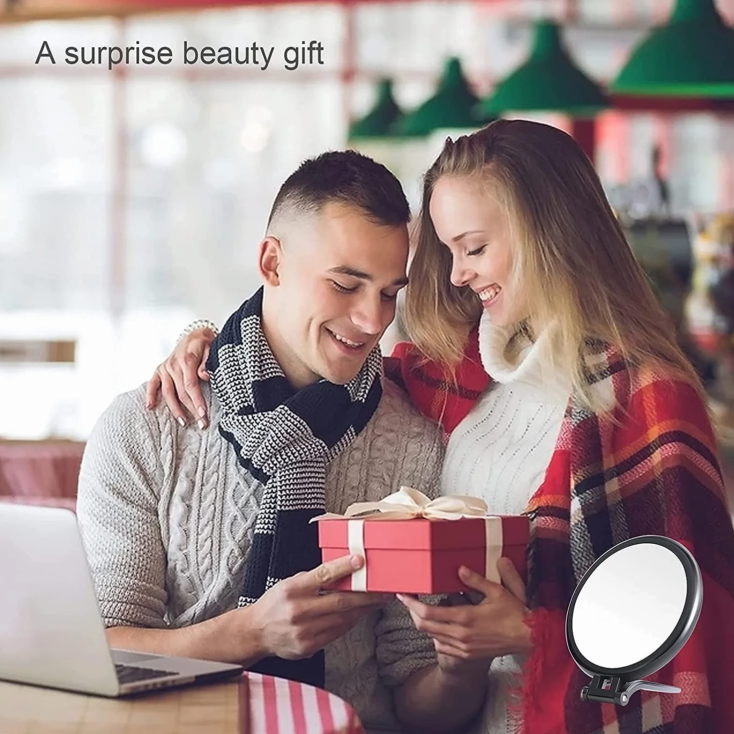 B Beauty Planet Dwustronne lusterko powiększające 15 cm powiększenie 20x 1x przenośne