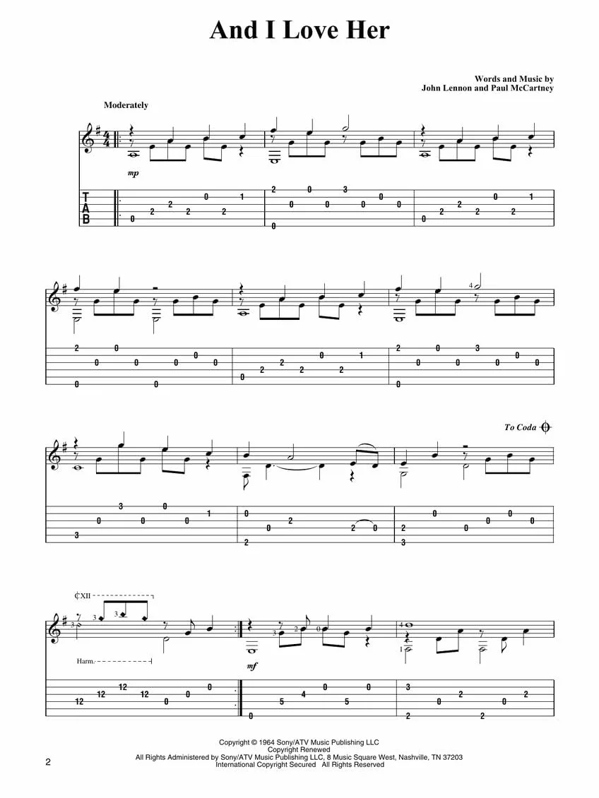 THE BEATLES: For Easy Classical Guitar