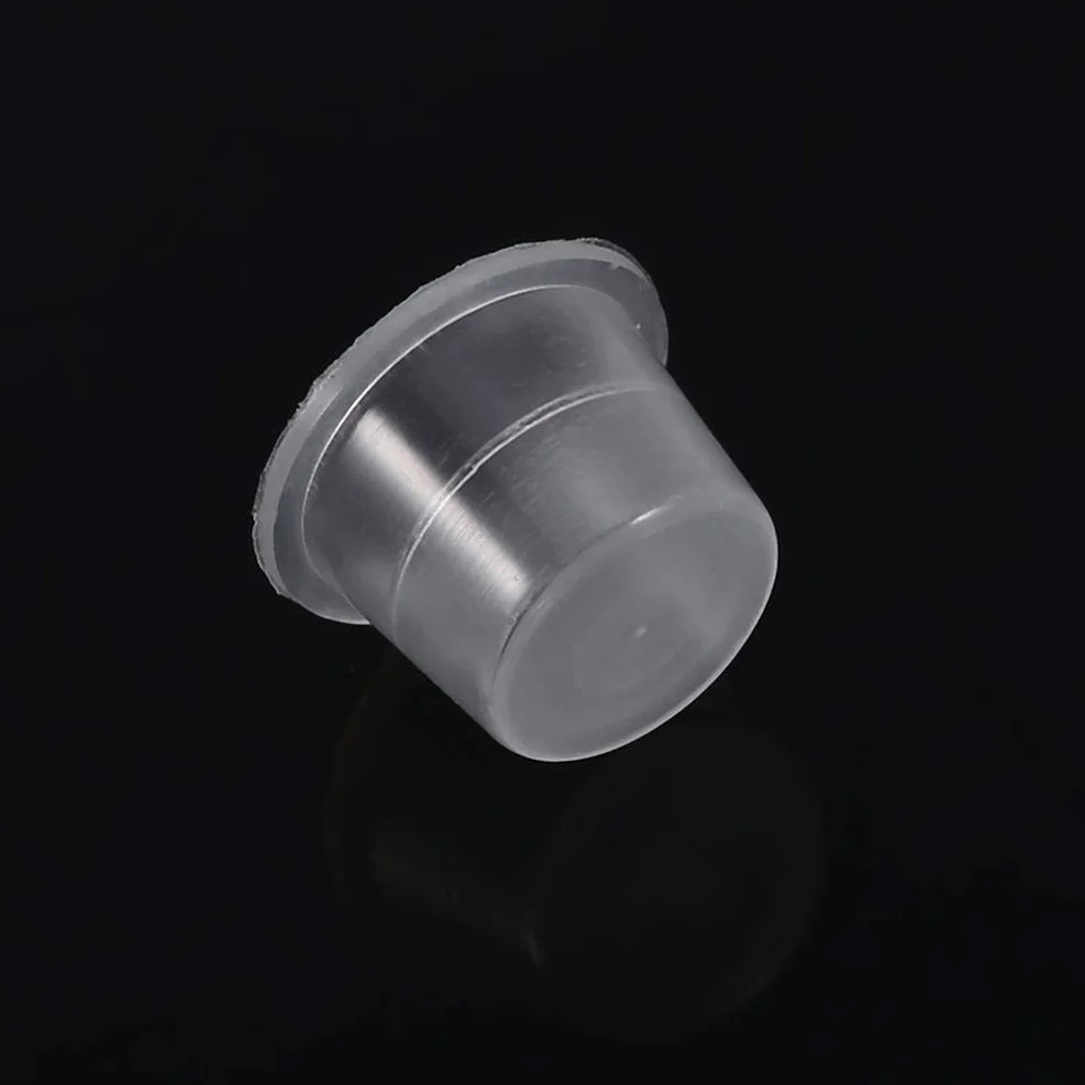 Kubek do tuszu do tatuażu 100 sztuk plastikowy pojemnik na pigment 0,8 cala * 0,5 cala