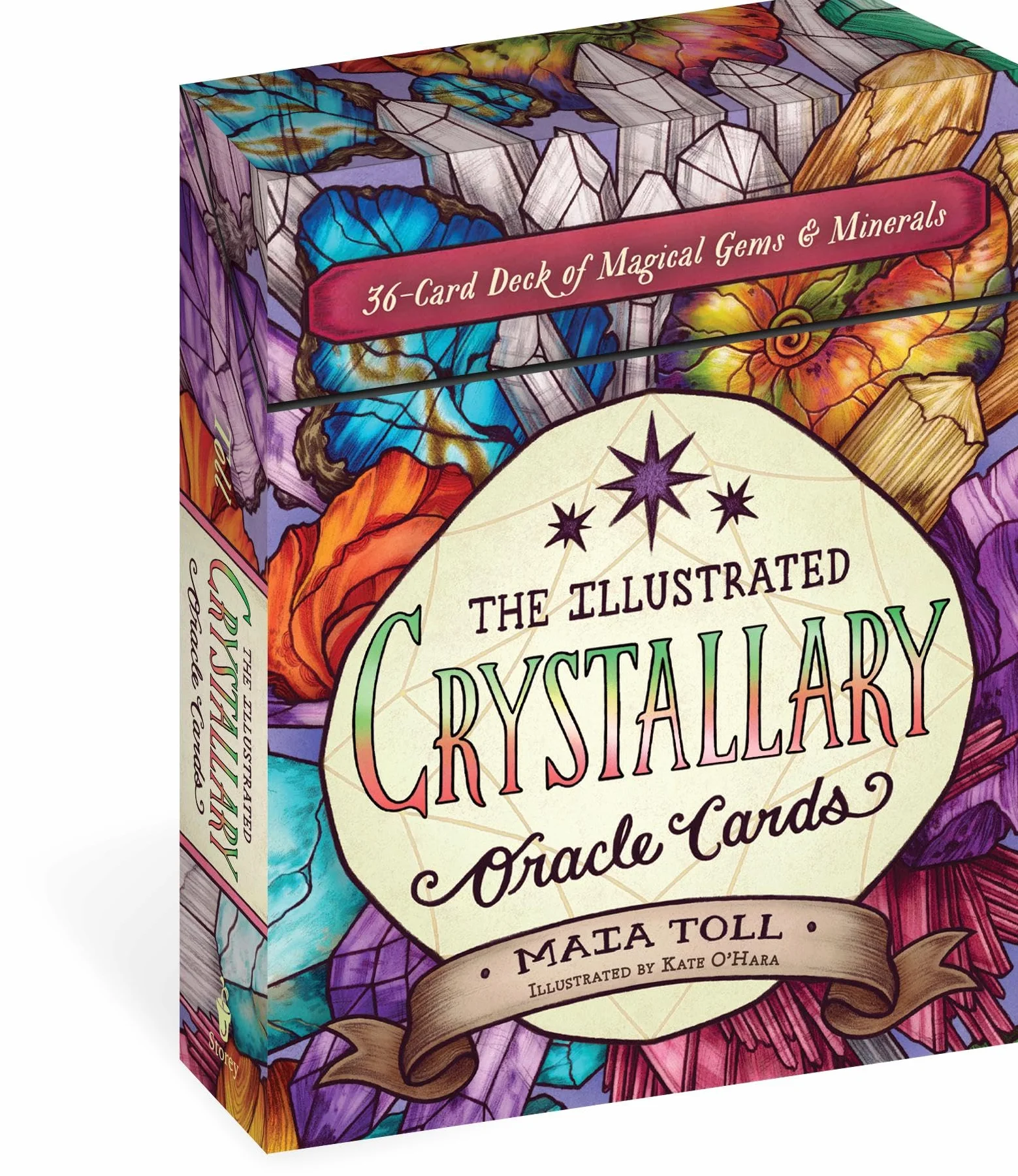 The Illustrated Crystallary Oracle Cards: 36-Card Deck of Magical Gems & Minerals