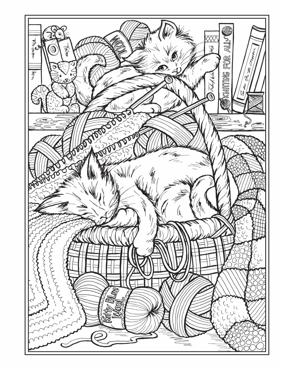 Creative Haven It's a Cat's World! Coloring Book