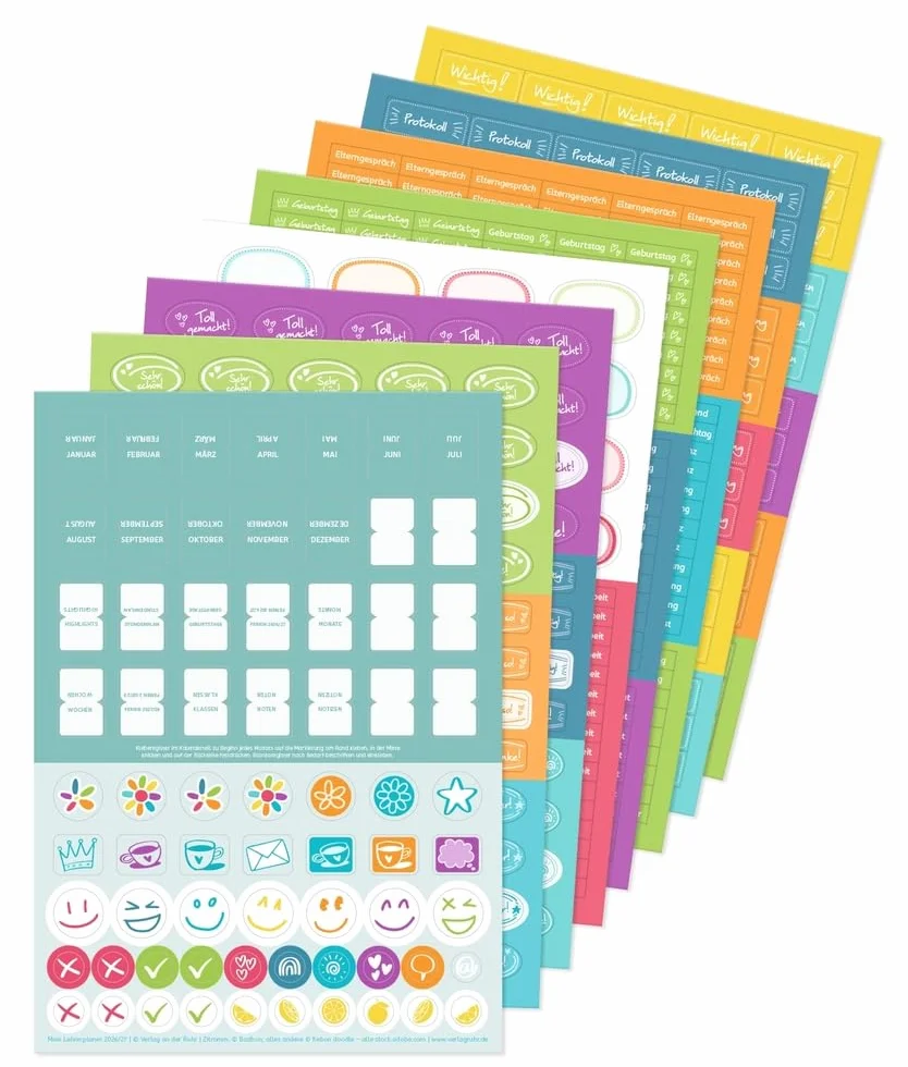 Mein Lehrerplaner A5+ – Hardcover – Lehrerkalender für das Schuljahr 2026/2027 – Zitronentanz: Schulplaner für Lehrerinnen und Lehrer