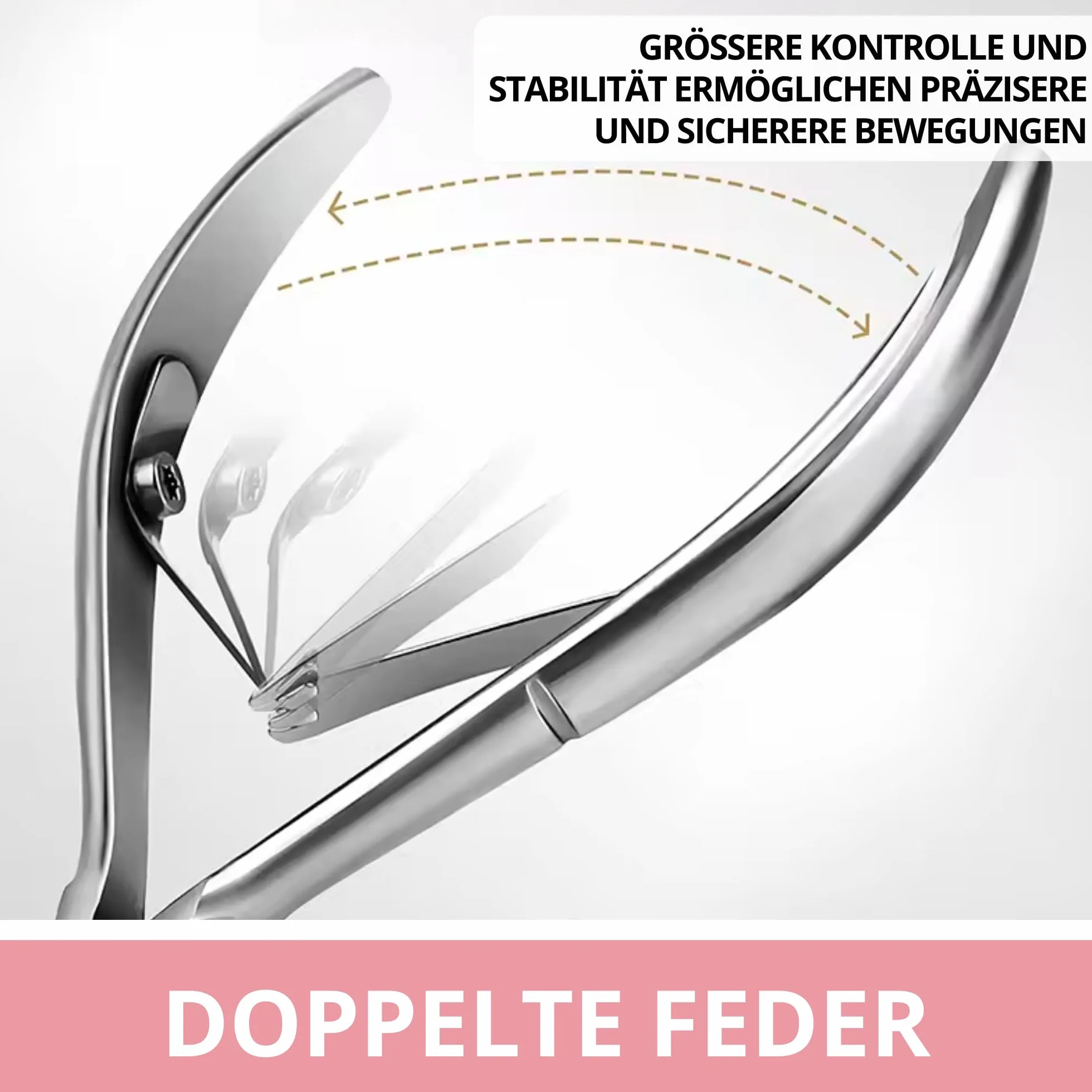 INLAQ® Cążki do Paznokci 3mm Stal Nierdzewna Ergonomiczny Uchwyt