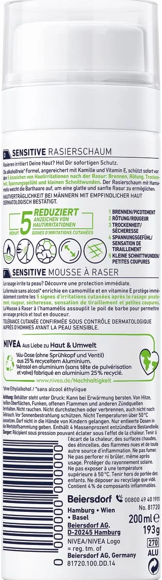 NIVEA MEN Sensitive Shaving Foam