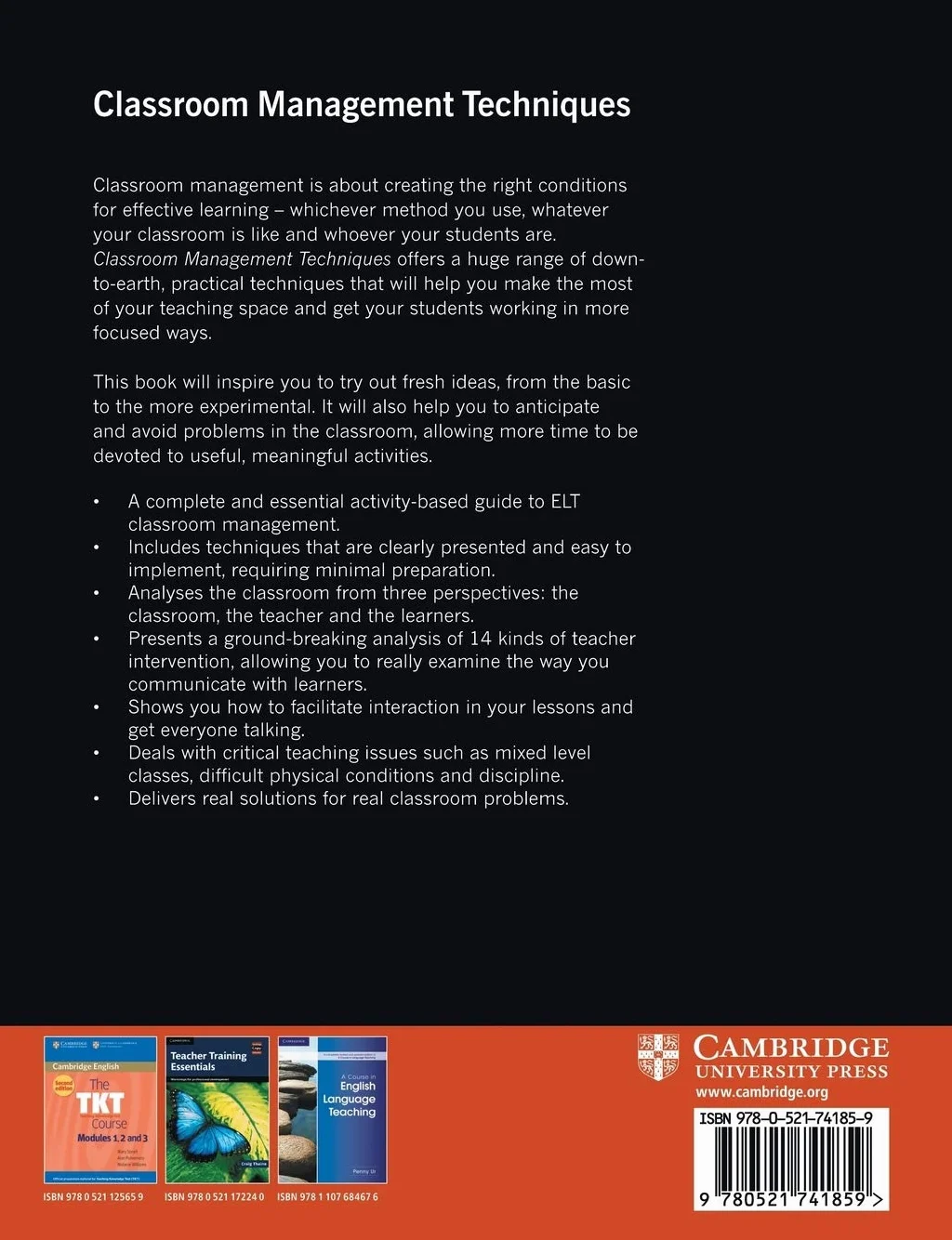 Classroom Management Techniques: Cambridge Handbooks for Language Teachers