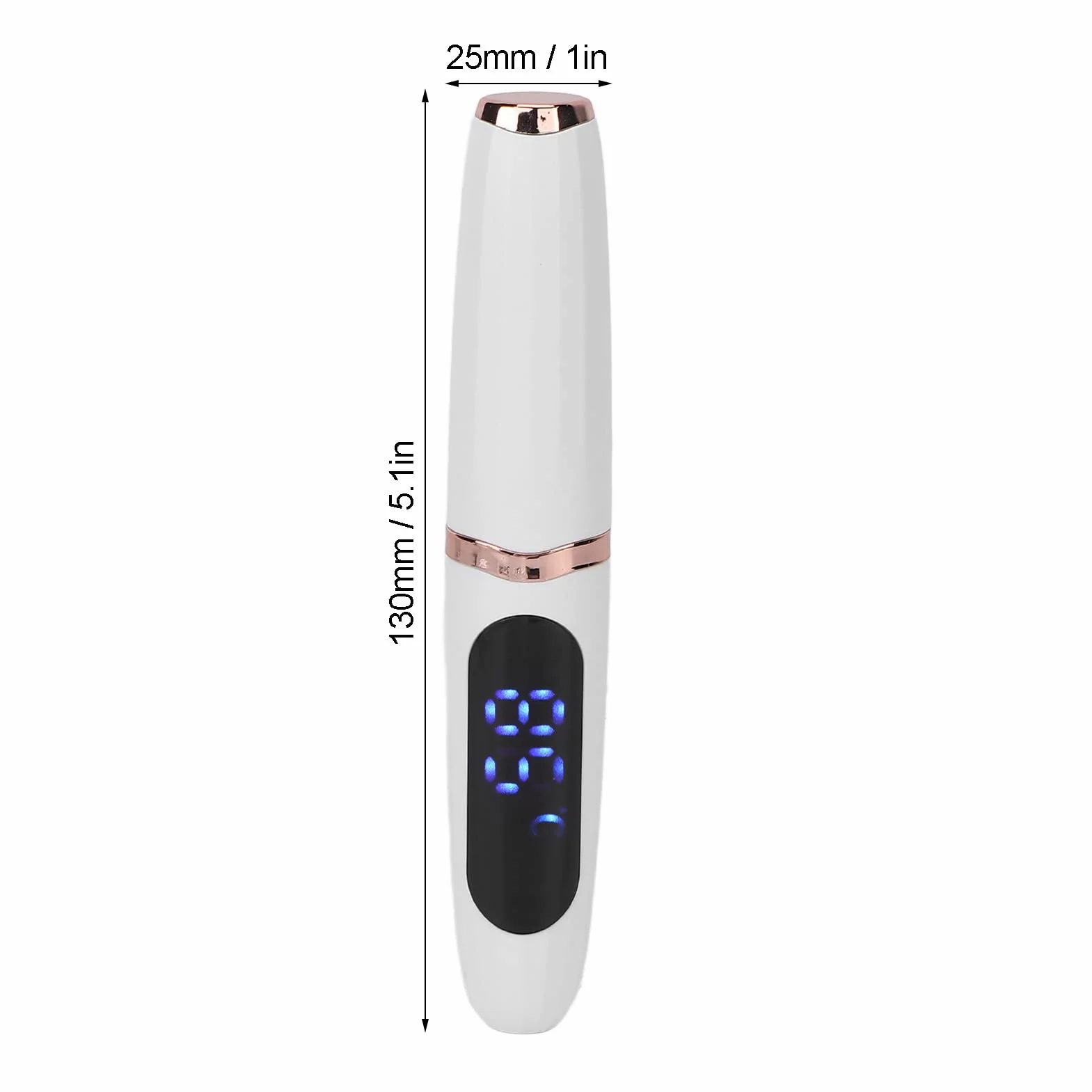 Podgrzewana zalotka, ręczny elektryczny zalotka USB ładowanie inteligentna kontrola temperatury ogrzewanie elektryczne zalotki dla dziewcząt kobiet (biały)
