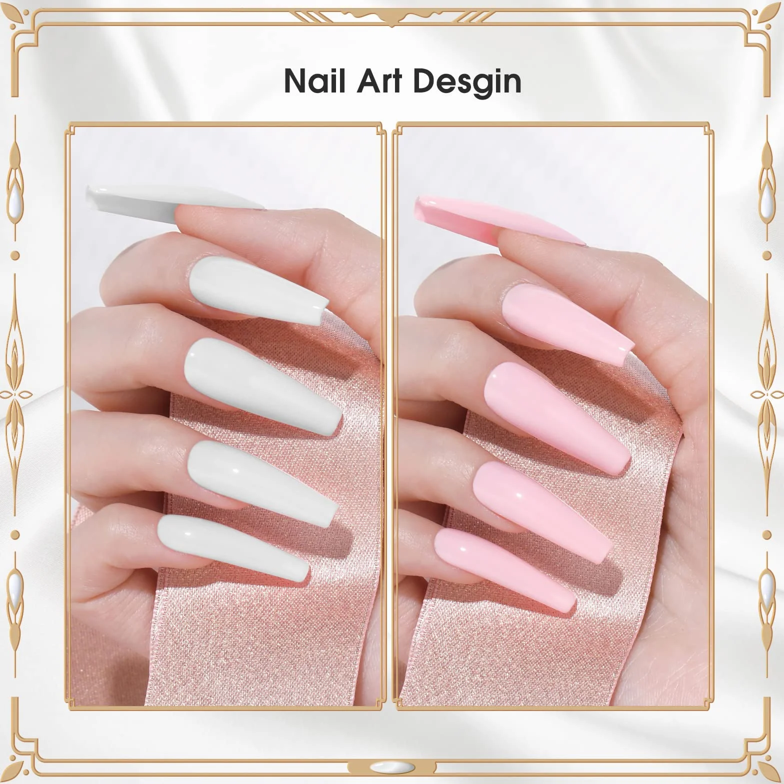 ROSALIND Base Coat i Top Coat lakier żelowy UV LED Soak Off Gel Polish Baza i Top Coat Zestaw do Manicure 2 szt. 10ml