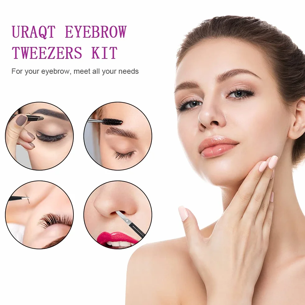 URAQT Zestaw pęsety do brwi