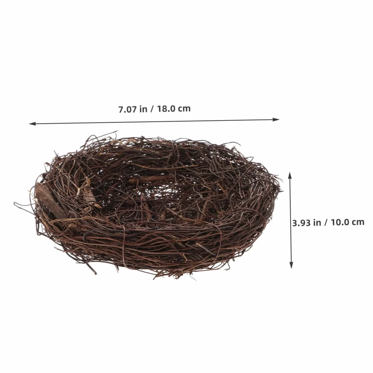 Happyyami Rattan Birds Nest Decor Handmade Natural Fake Bird Nest for Home Garden Party And Easter Decoration Unique Artisan Quality