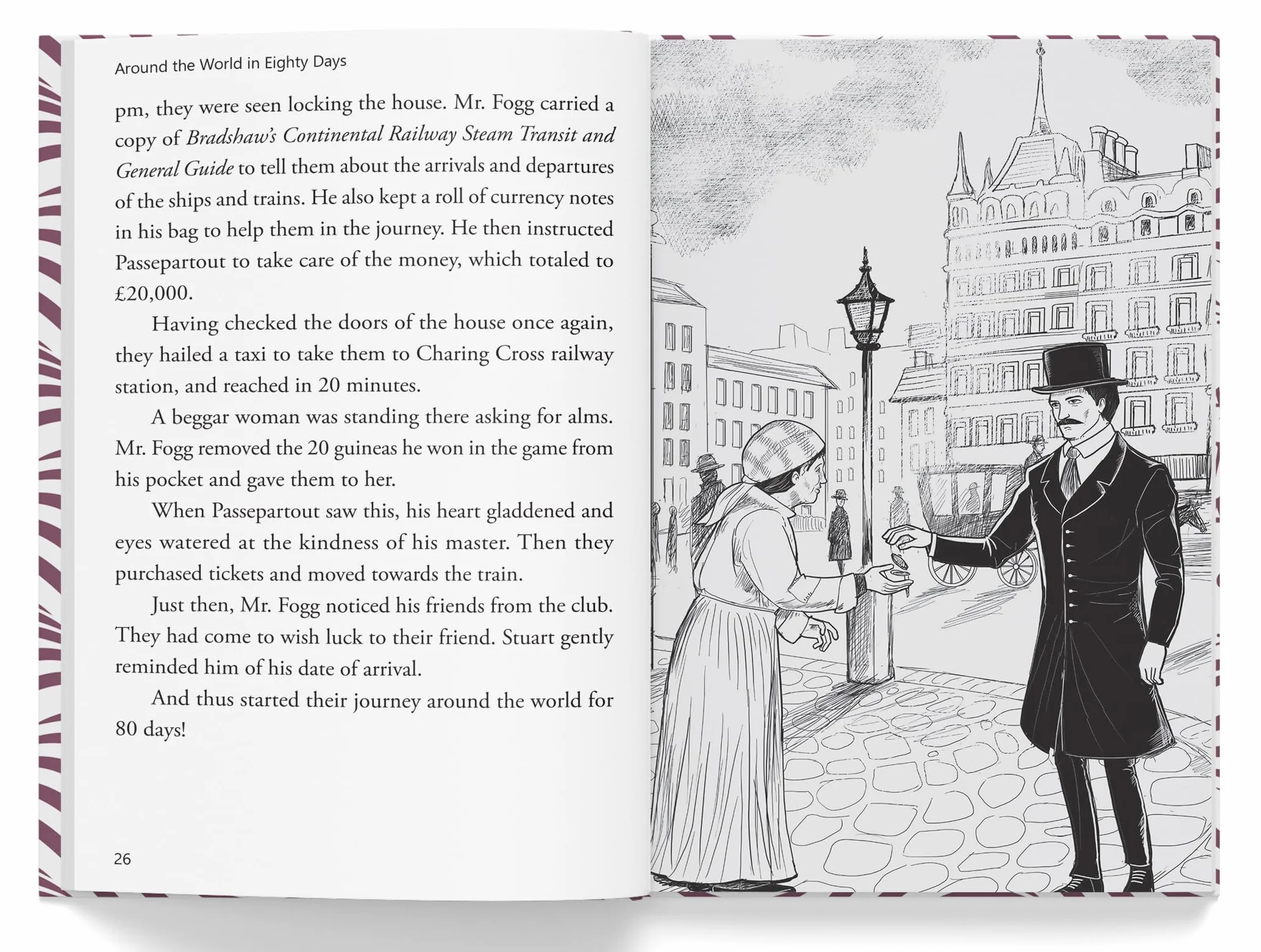 Around the World in 80 Days: English Novel With Review Questions