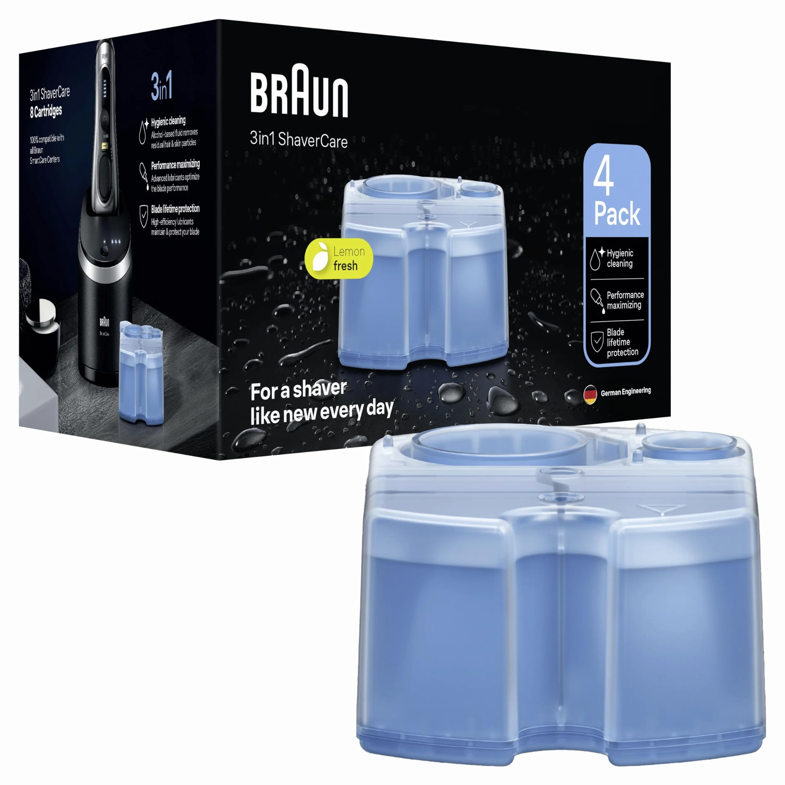 Braun wkłady uzupełniające 3 w 1 do SmartCare, świeży zapach cytryny, 4-pak