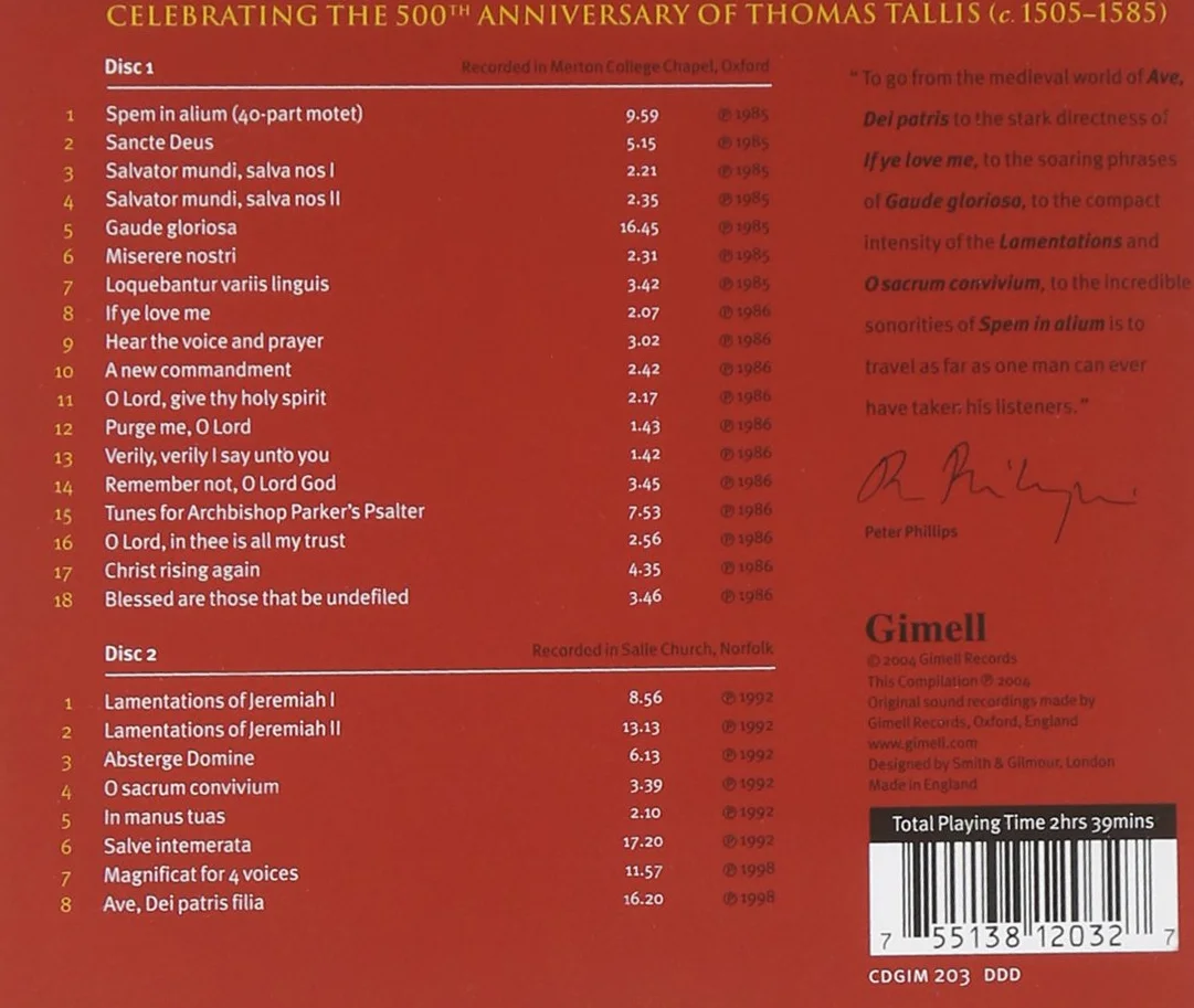 TALLIS SCHOLARS SING TALLIS