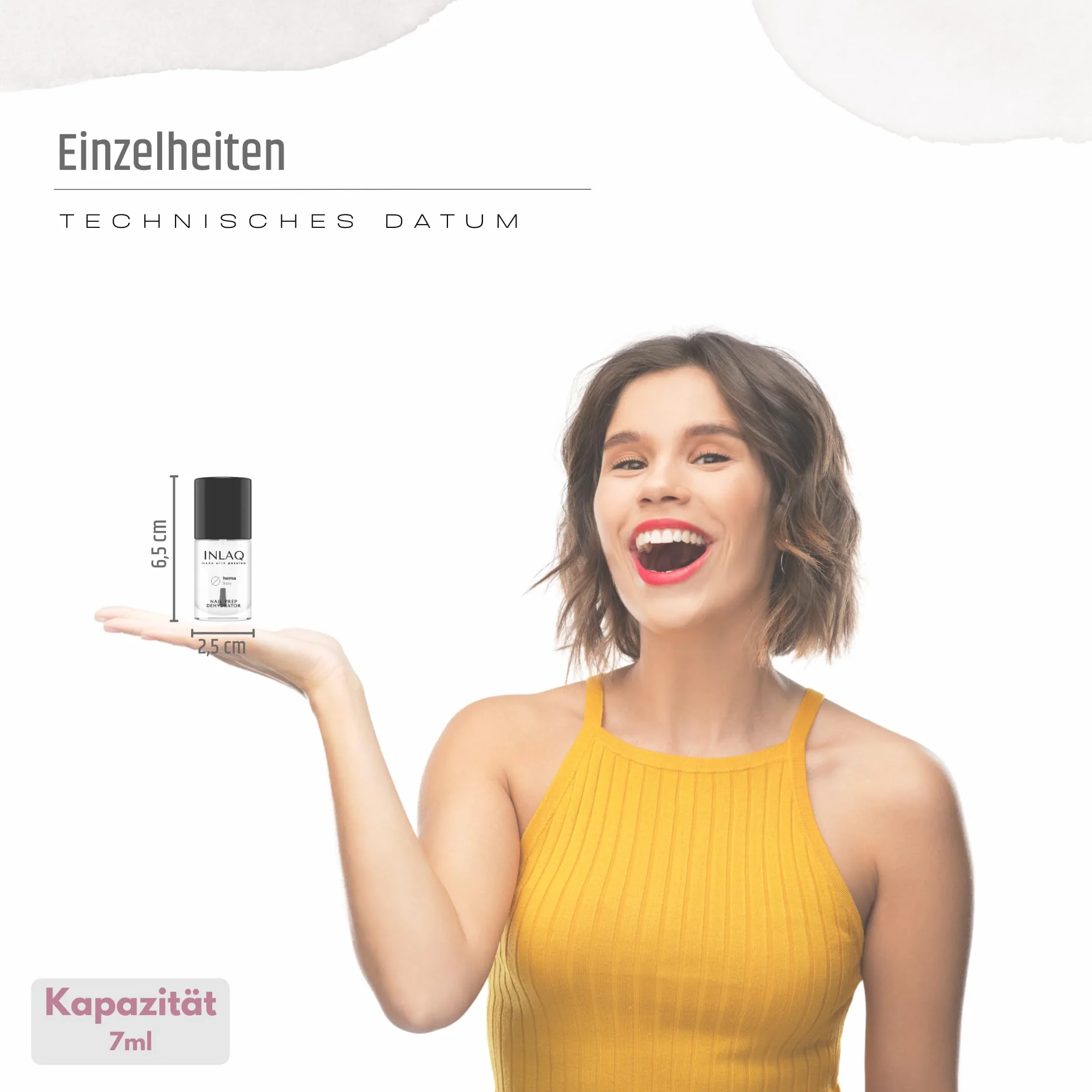 INLAQ® Nail Prep Dehydrator + Acid Primer | Zestaw do przygotowania i nakładania kwasów na paznokcie | Optymalne przygotowanie powierzchni paznokci | 2x7ml