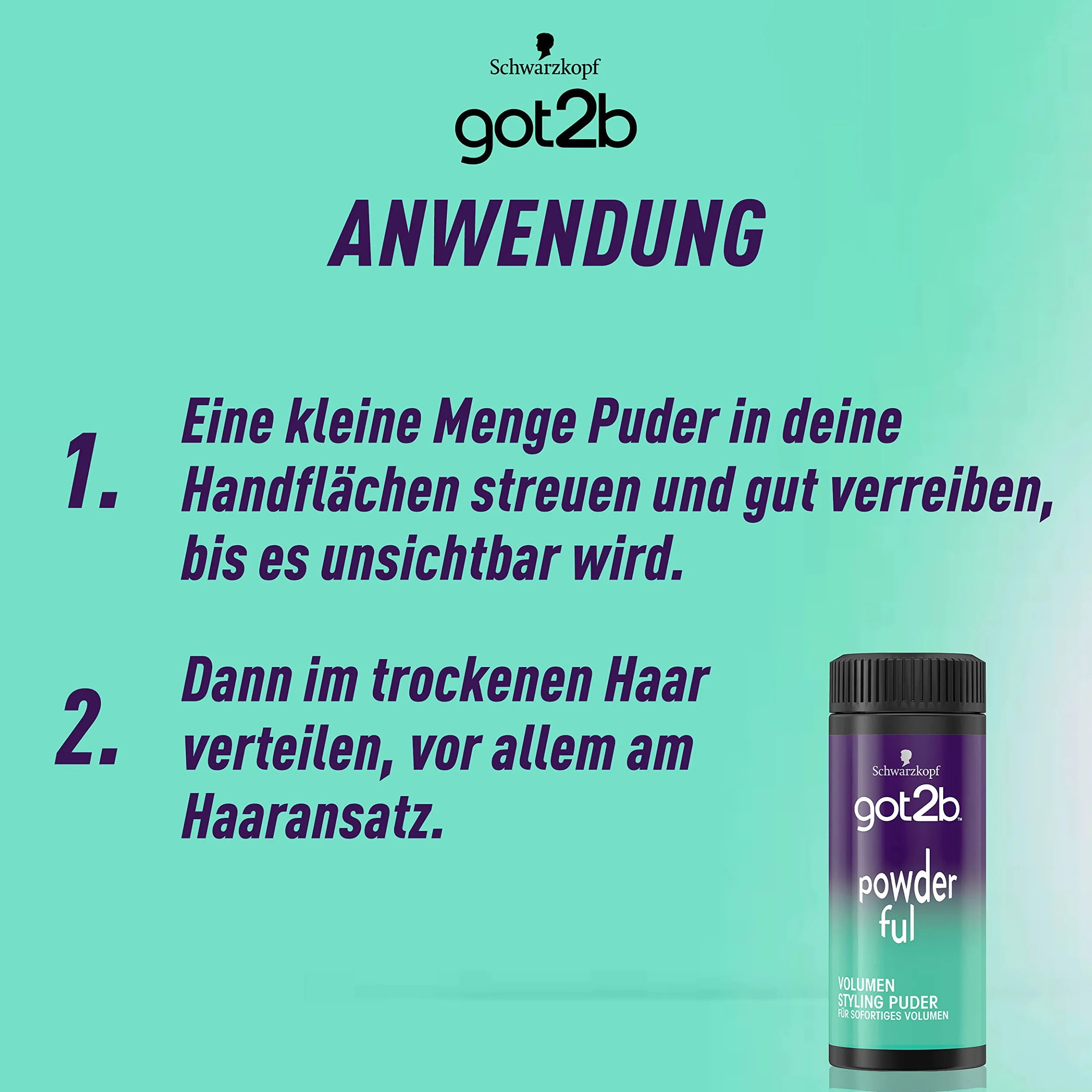 Schwarzkopf got2b Puder do stylizacji włosów, 1 opakowanie (1 x 10 g)