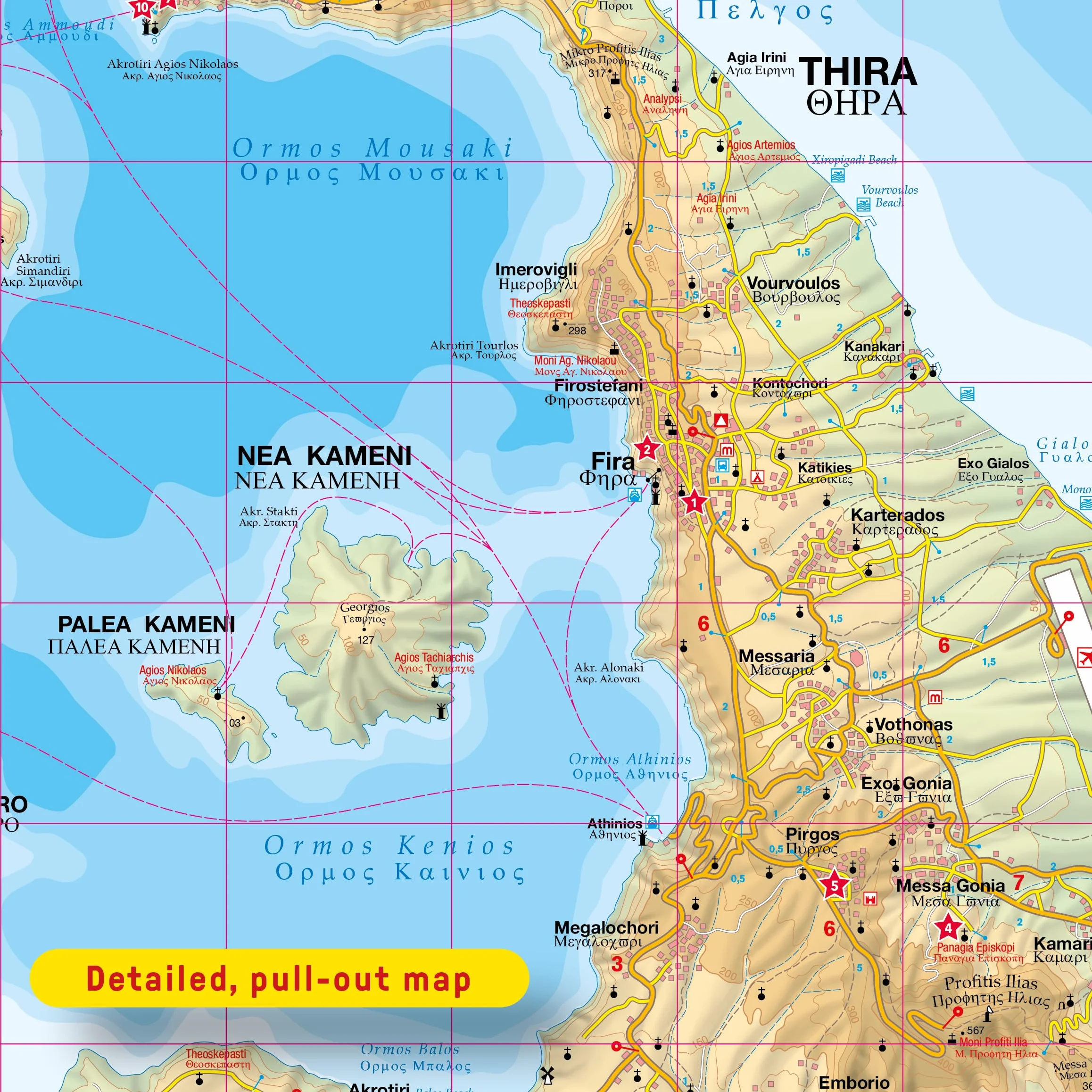 Santorini Marco Polo Pocket Travel Guide - with pull out map