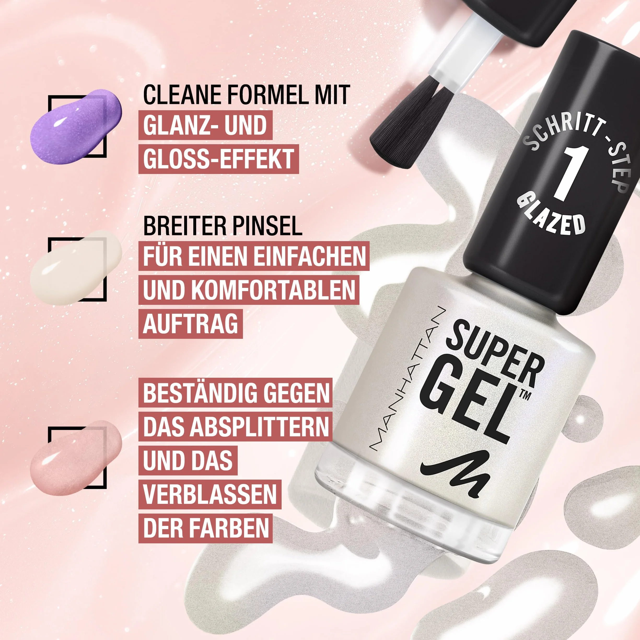 Manhattan Super Gel Top Coat Lakier do Paznokci Clear 12 ml