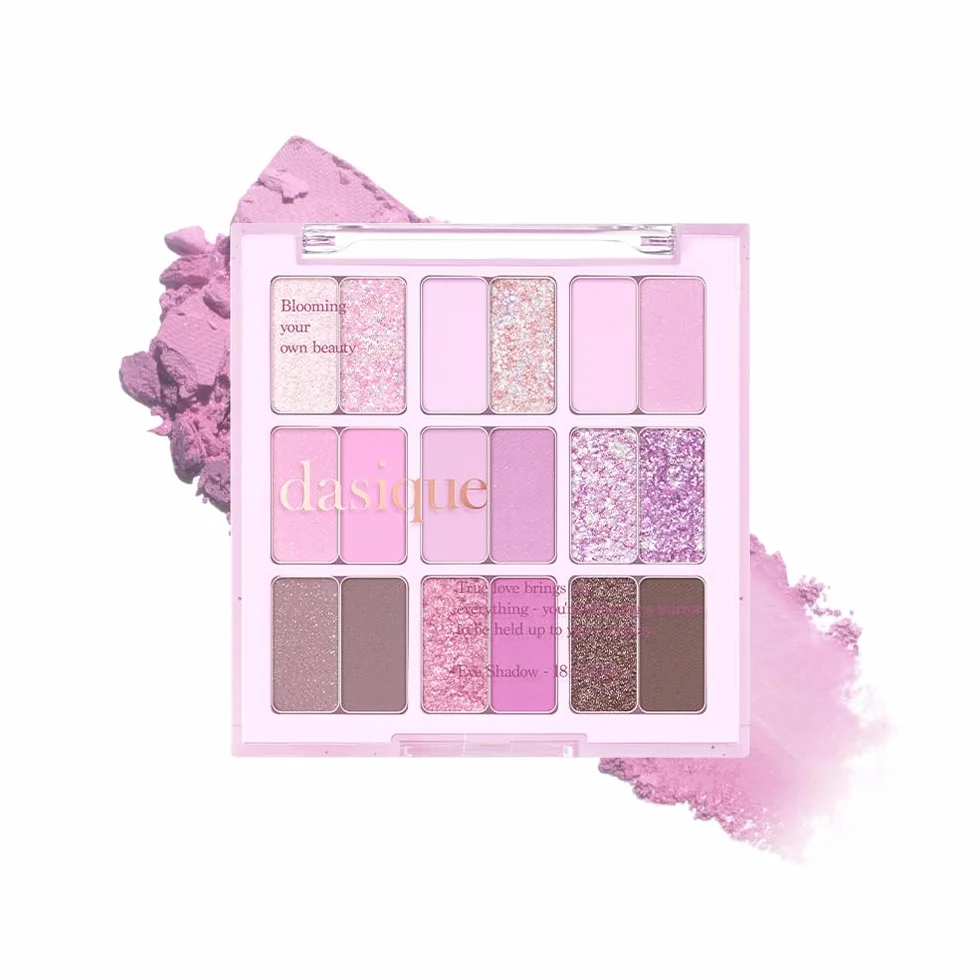 dasique Shadow Palette #18 Berry Smoothie l Vegan, Cruelty-Free l 18 mieszanych odcieni o gładkich, matowych i połyskujących wykończeniach ze wspaniałymi perłami