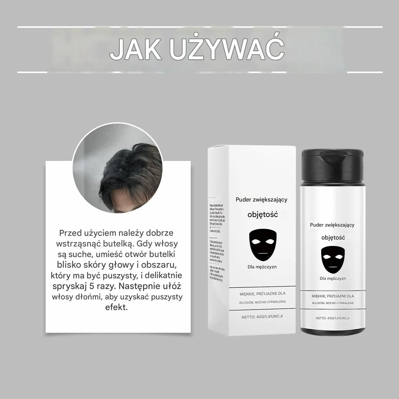 Hair Texture Powder, Styling Powder, Strong Hold Lightweight Feel Travel Size Compact Bottle Long Lasting, Portable Hairstyle Grooming for Business, Trips, Appointments