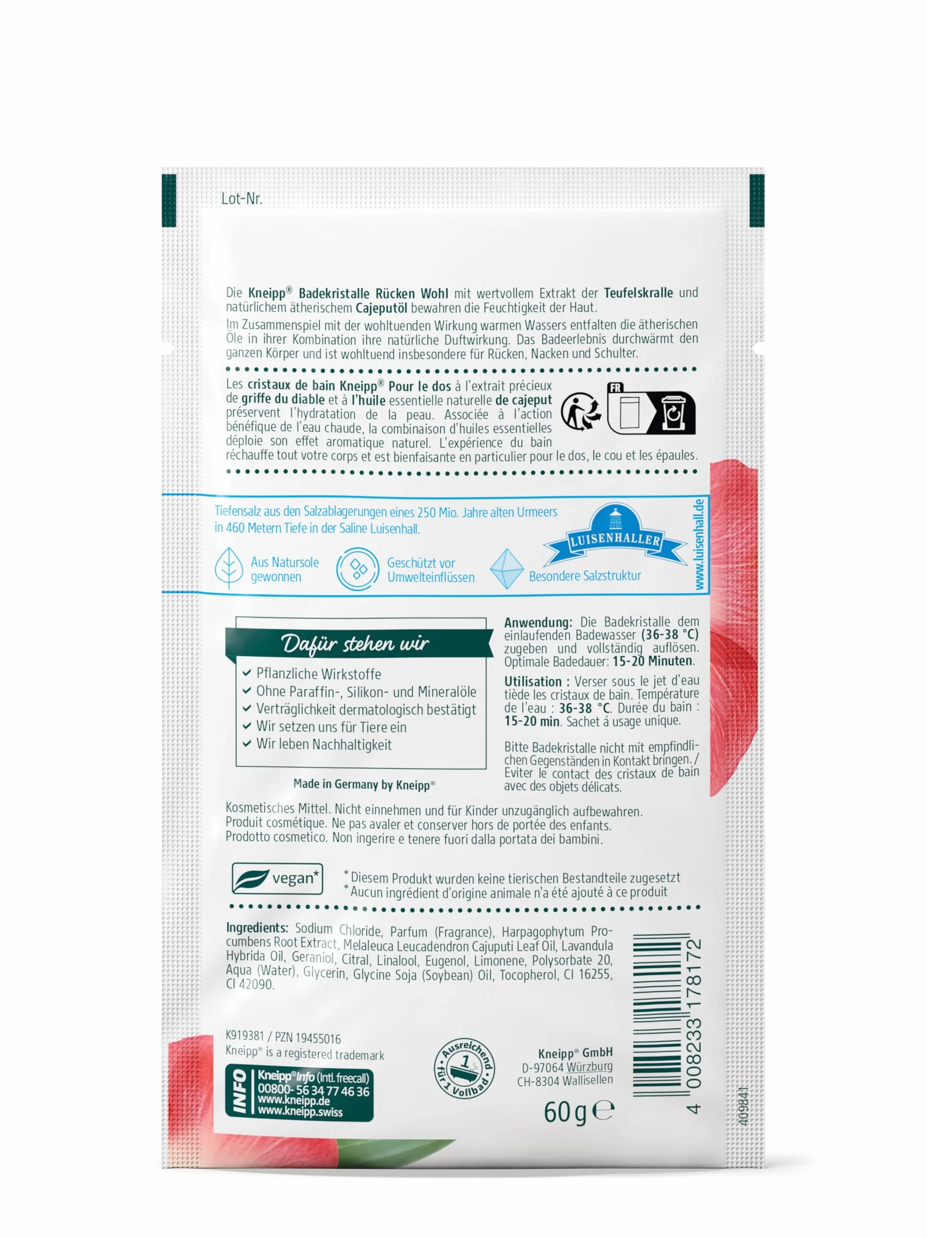 Kneipp Kryształy Kąpielowe Wielokolorowy 60 g