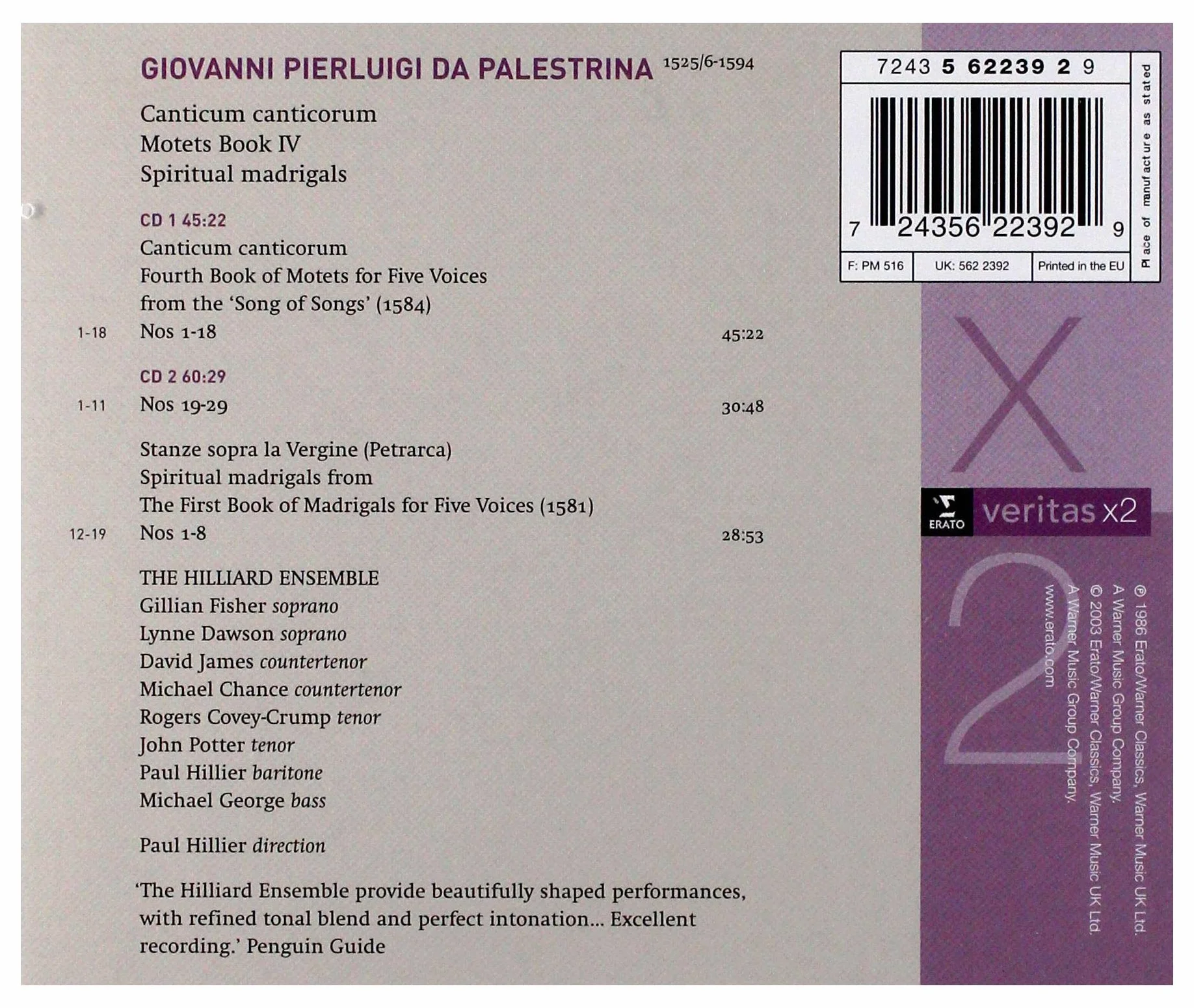Palestrina Canticum Canticorum
