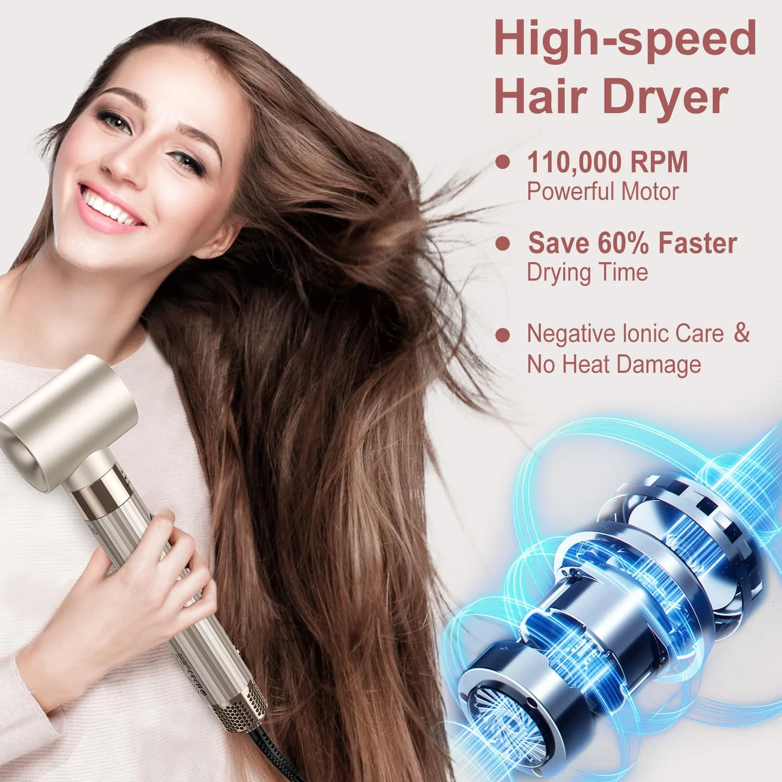 Slopehill Airstyler 5 w 1 110 000 RPM Ionic suszarka do włosów
