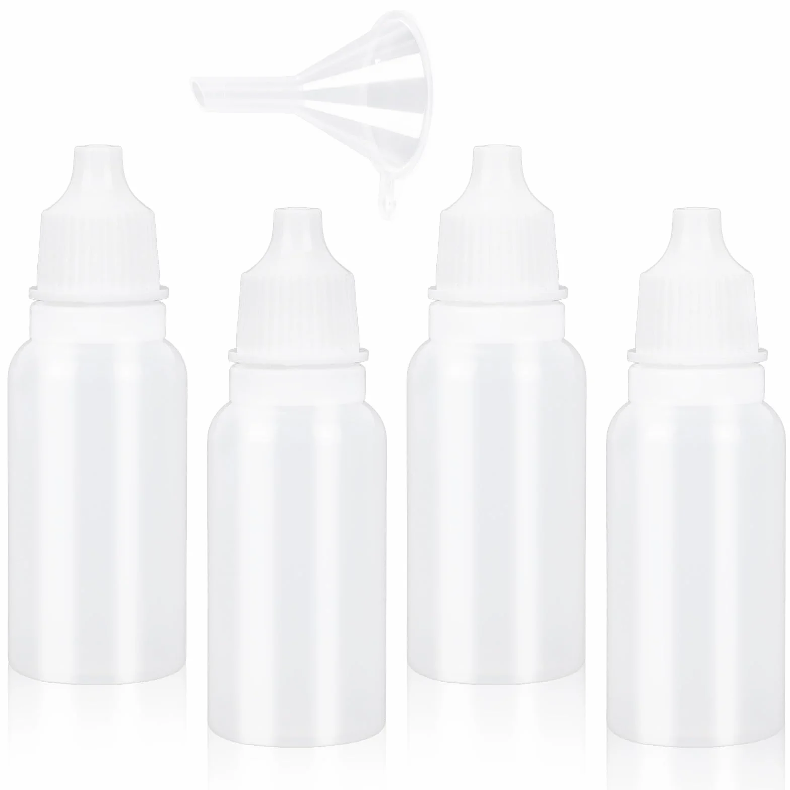 Małych Plastikowych Buteleczek z Kroplomierzem 15 ml Zestaw 5 sztuk Białe