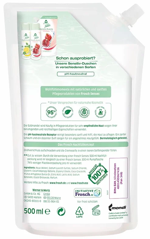 Frosch Senses mydło w kremie migdałowe 500 ml