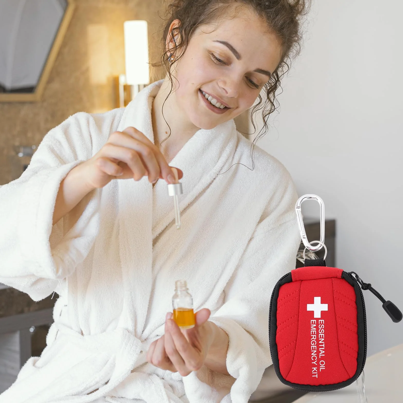 Torba podróżna na olejki eteryczne, 16 przegródek, przenośny, organizer na olejki eteryczne o pojemności 2 ml, do torebek do makijażu, kosmetyczki, do przechowywania butelek, podróży, użytku domowego,