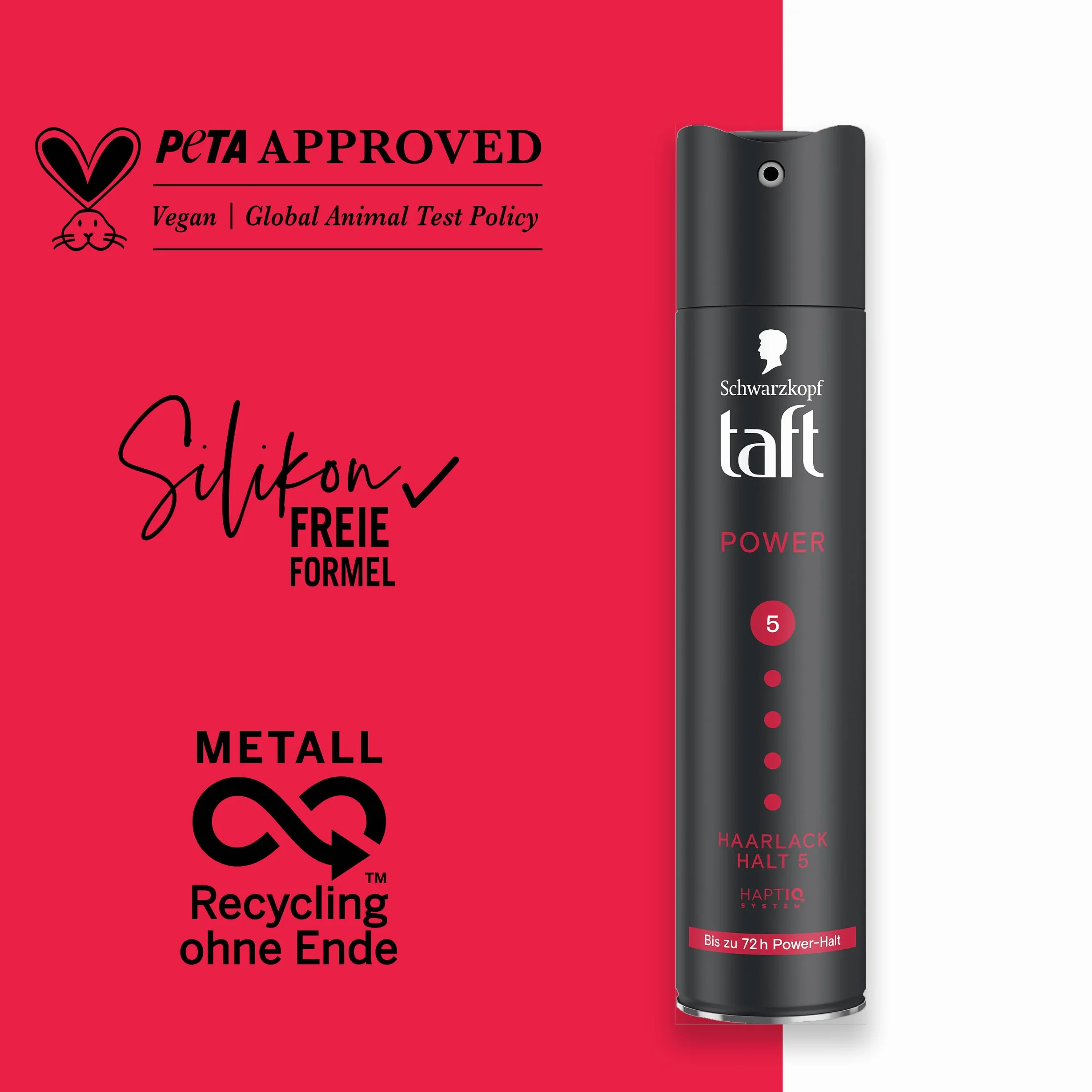 Schwarzkopf Taft Power Lakier do włosów 250 ml trwałość 72h wegańska formuła