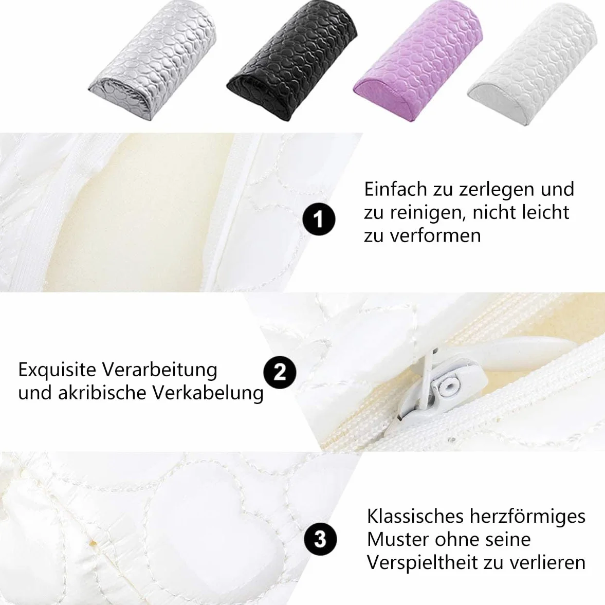 LATRAT Poduszka do manicure, poduszka do paznokci, design paznokci, podkładka pod rękę, poduszka do studia paznokci, gąbka, poduszka pod nadgarstek do salonu nail art, sztuka paznokci, zdejmowana i