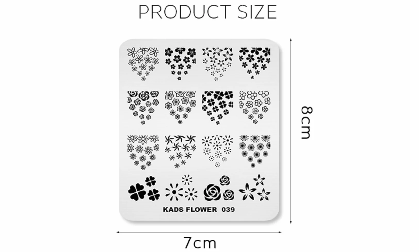 KADS Tłoczenie Paznokci Płyta Kwiat Moda Paznokci Sztuka Znaczek Model DIY Obraz Model Manicure Tłoczenie Płyta Szablon Narzędzia (FL039)