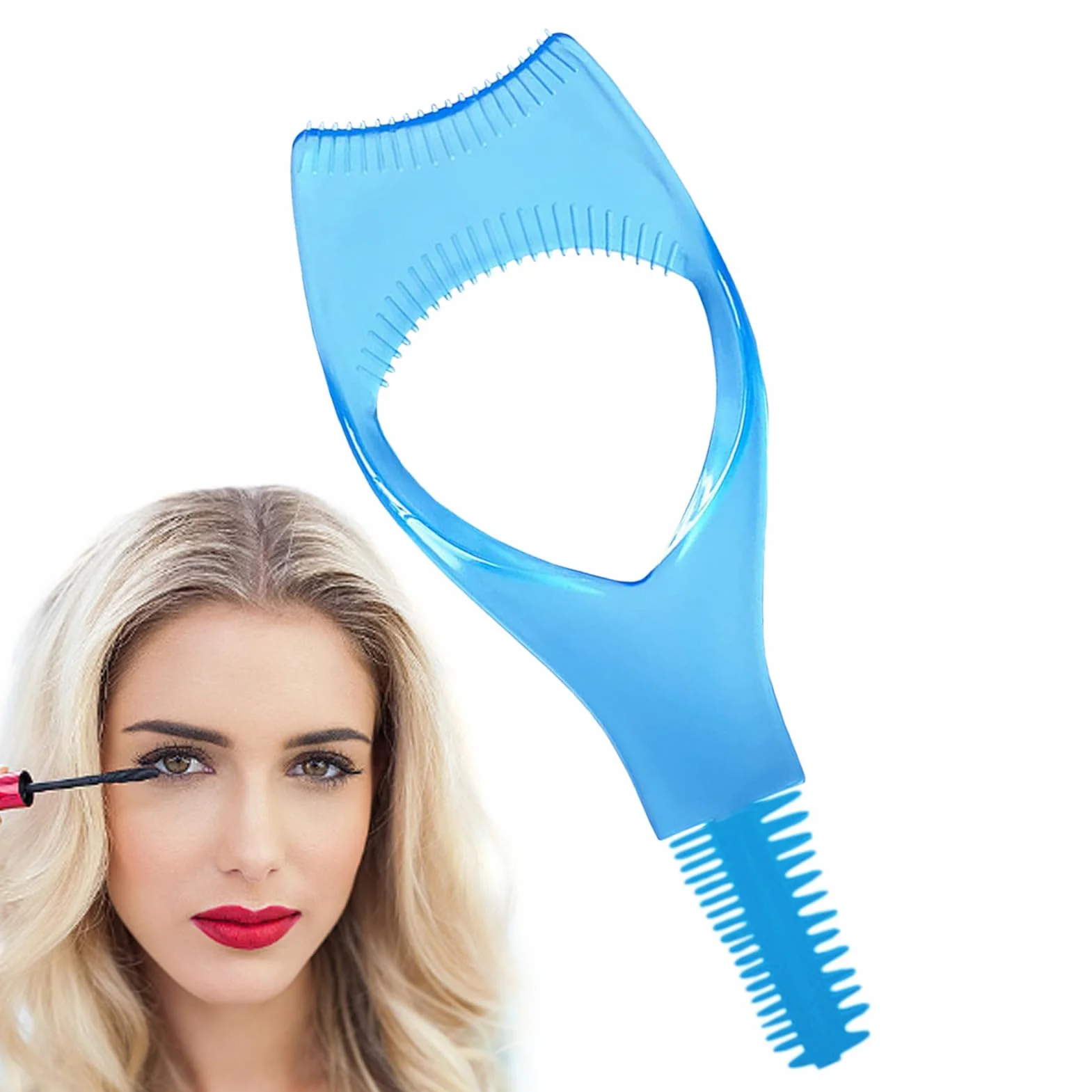 Narzędzie do nakładania rzęs 3 w 1, aplikator tarczy do maskary, narzędzia do rzęs, ochrona aplikatora tarczy do maskary, grzebień do rzęs, szablon do maskary dla górnych i dolnych rzęs