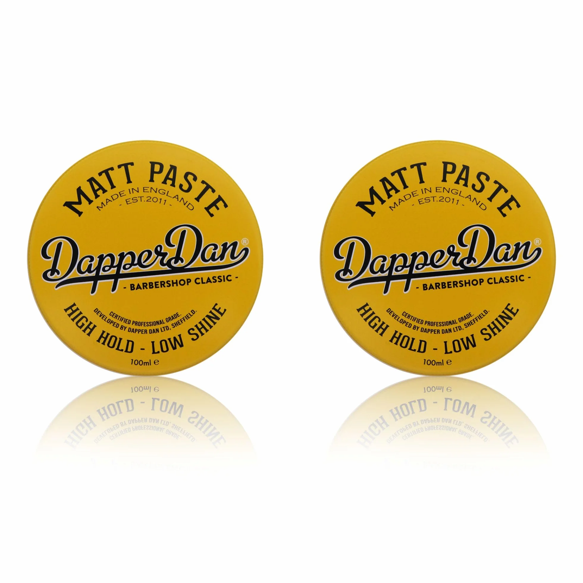Dapper Dan Matt Paste, Versatile Strong Flexible Hold Hair Styling Product, Matt Texturised, Hair Styling Product for Men, 2 x 100 ml