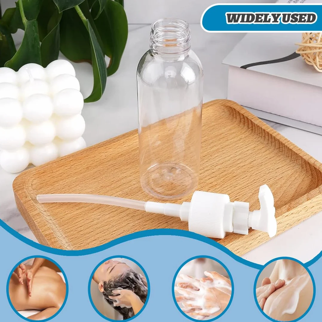 Butelki podróżne 60 ml przezroczyste plastikowa pompka dozownik pojemnik do wielokrotnego napełniania