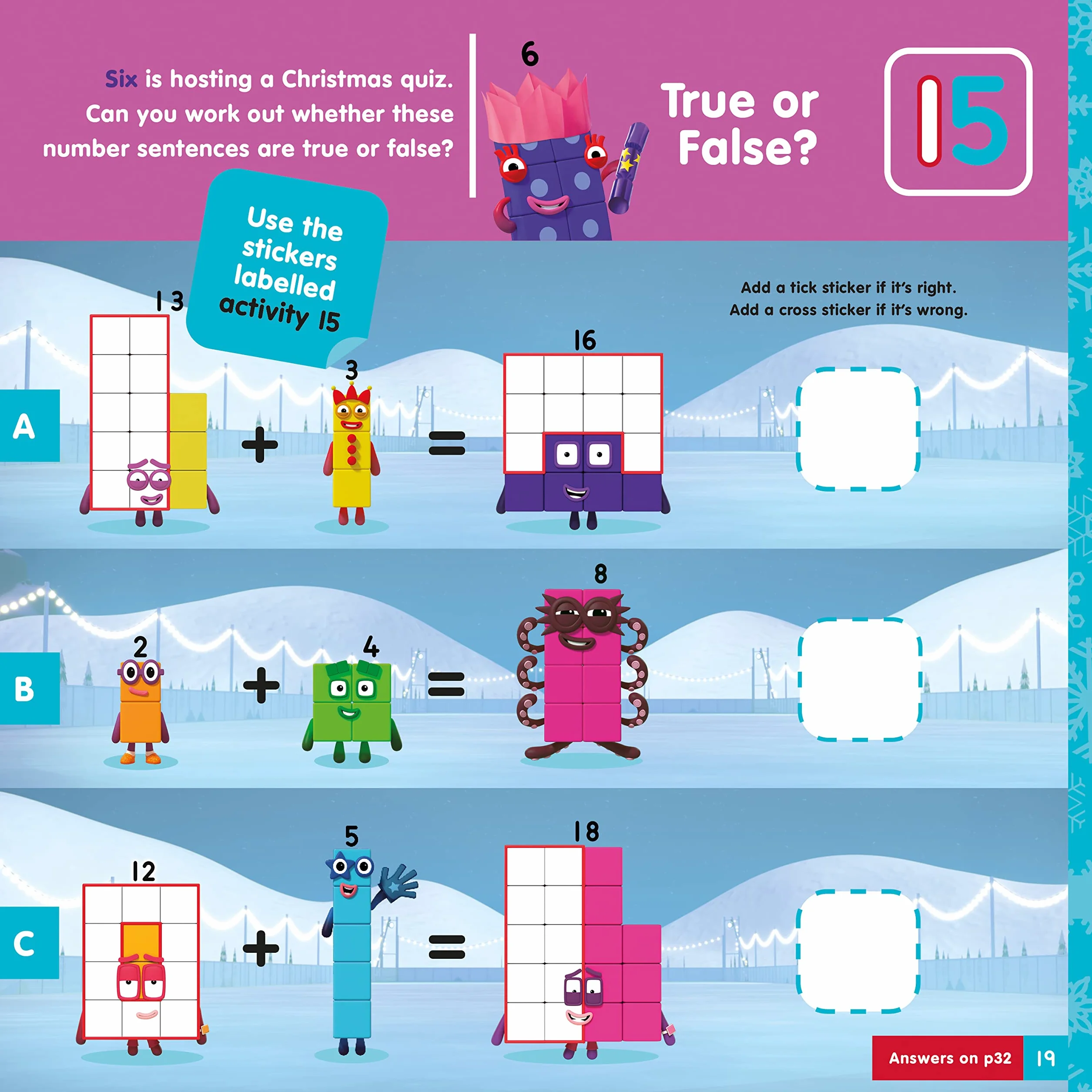Numberblocks Christmas Sticker Activity Book