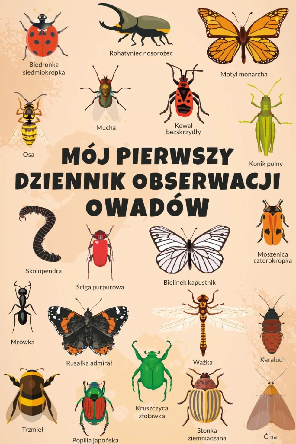 Mój Pierwszy Dziennik Obserwacji Owadów: Zeszyt Małego Entomologa do Dokumentowania Znalezisk i Aktywności na Świeżym Powietrzu
