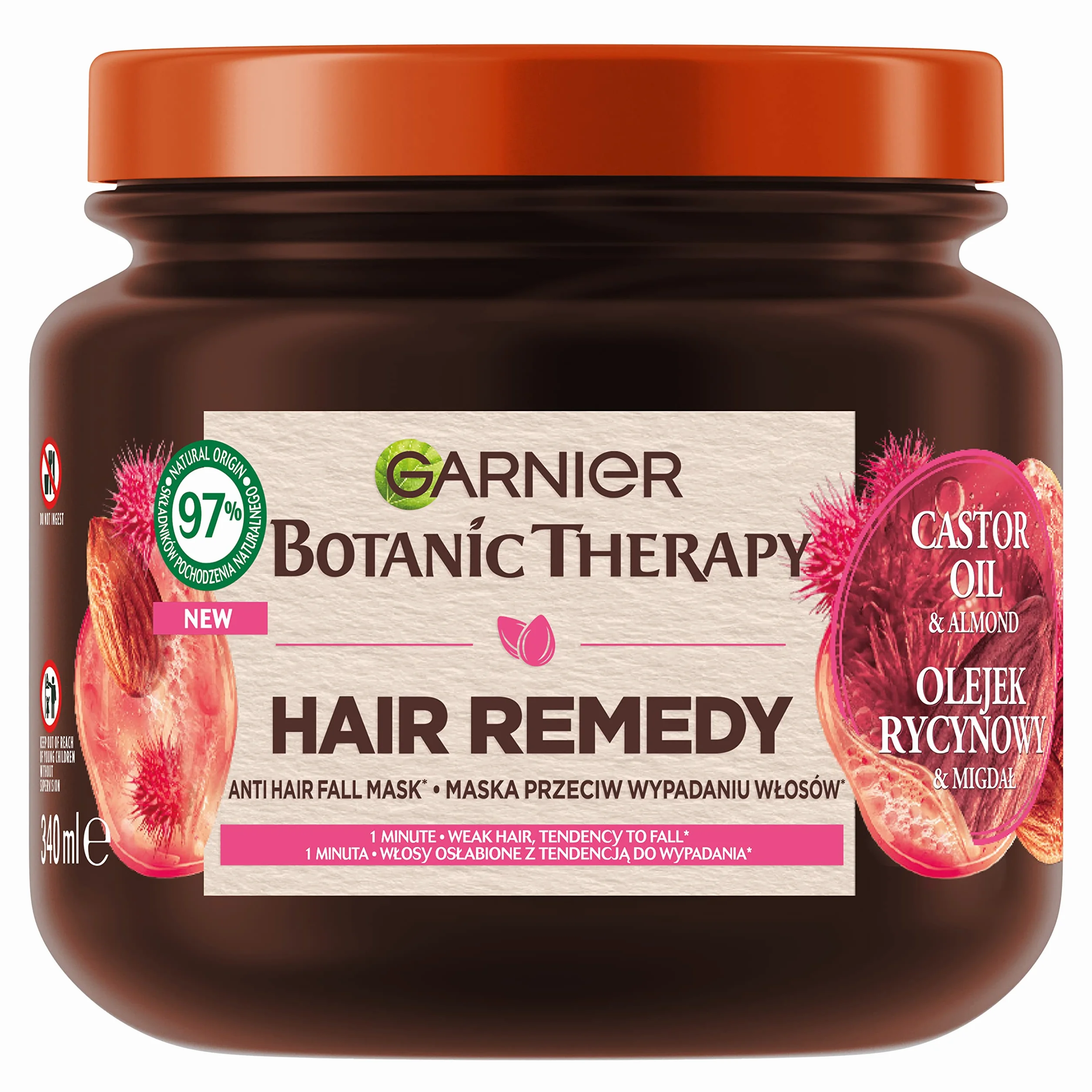 Garnier Botanic Therapy Olejek Rycynowy i Migdał maska do włosów 340 ml