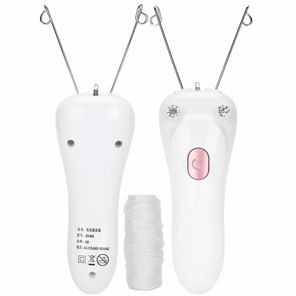 Elektryczny Depilator Nici, Depilator, ładowanie USB, Depilator Nici Bawełnianych (Różowy)