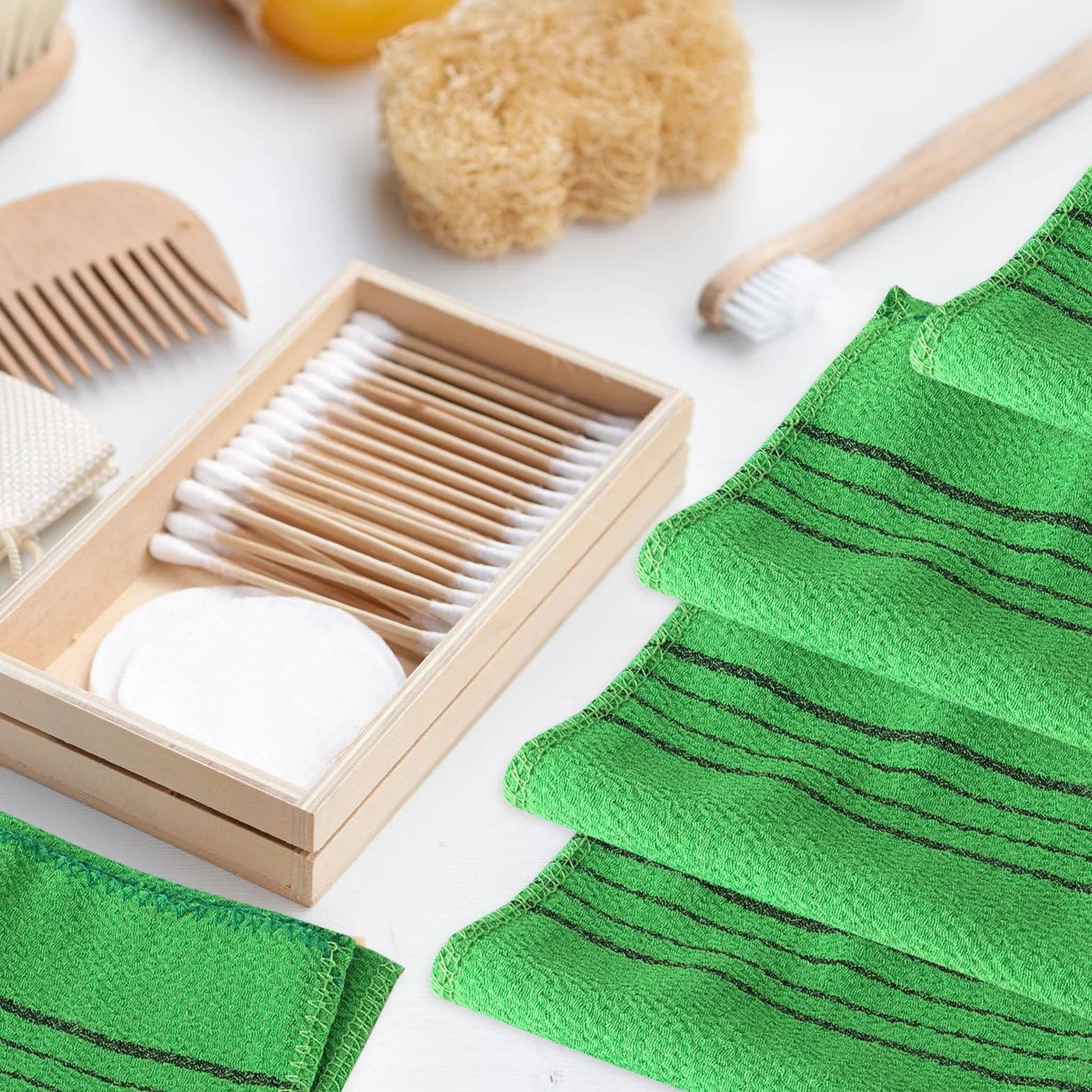 Azjatyckie Rękawice Złuszczające Dwustronne 5 Szt. Peeling Koreańskie Rękawice do Szorowania