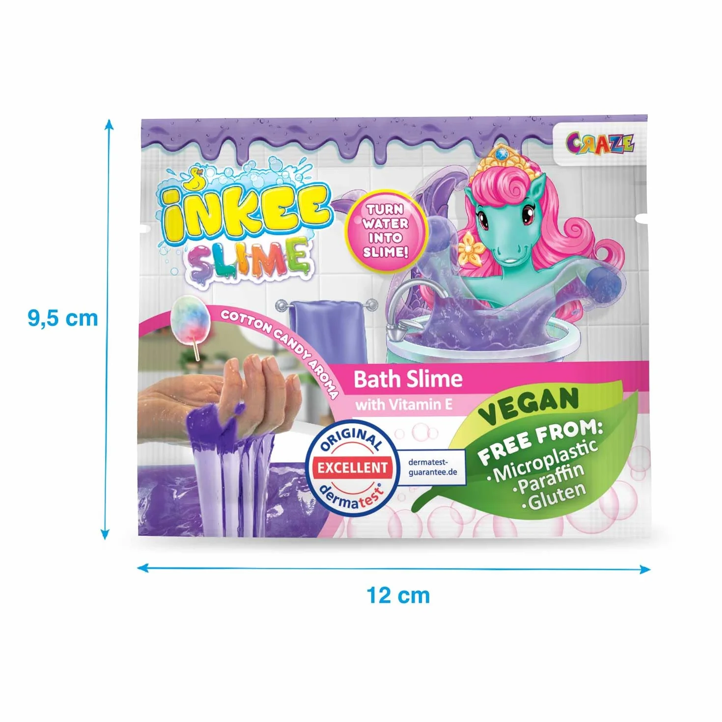 INKEE Bath Slime Mini Zestaw 4 Sztuk Szlam Kąpielowy dla Dzieci z Witaminą E i Aromatem