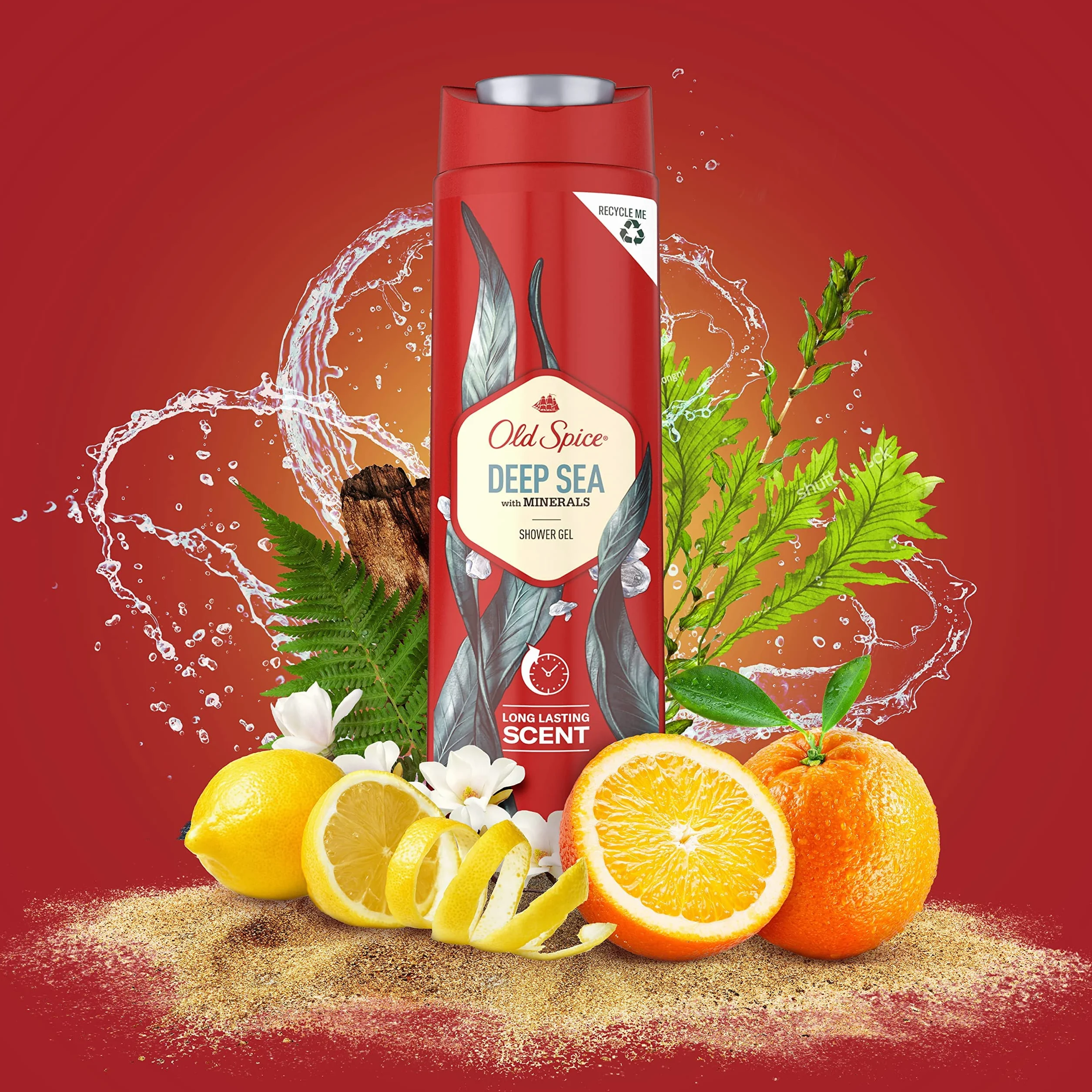 Old Spice Deep Sea Żel Pod Prysznic I Szampon Dla Mężczyzn 400 ml, Żel Do Ciała, Włosów I Twarzy 3 W 1, Długotrwała Świeżość