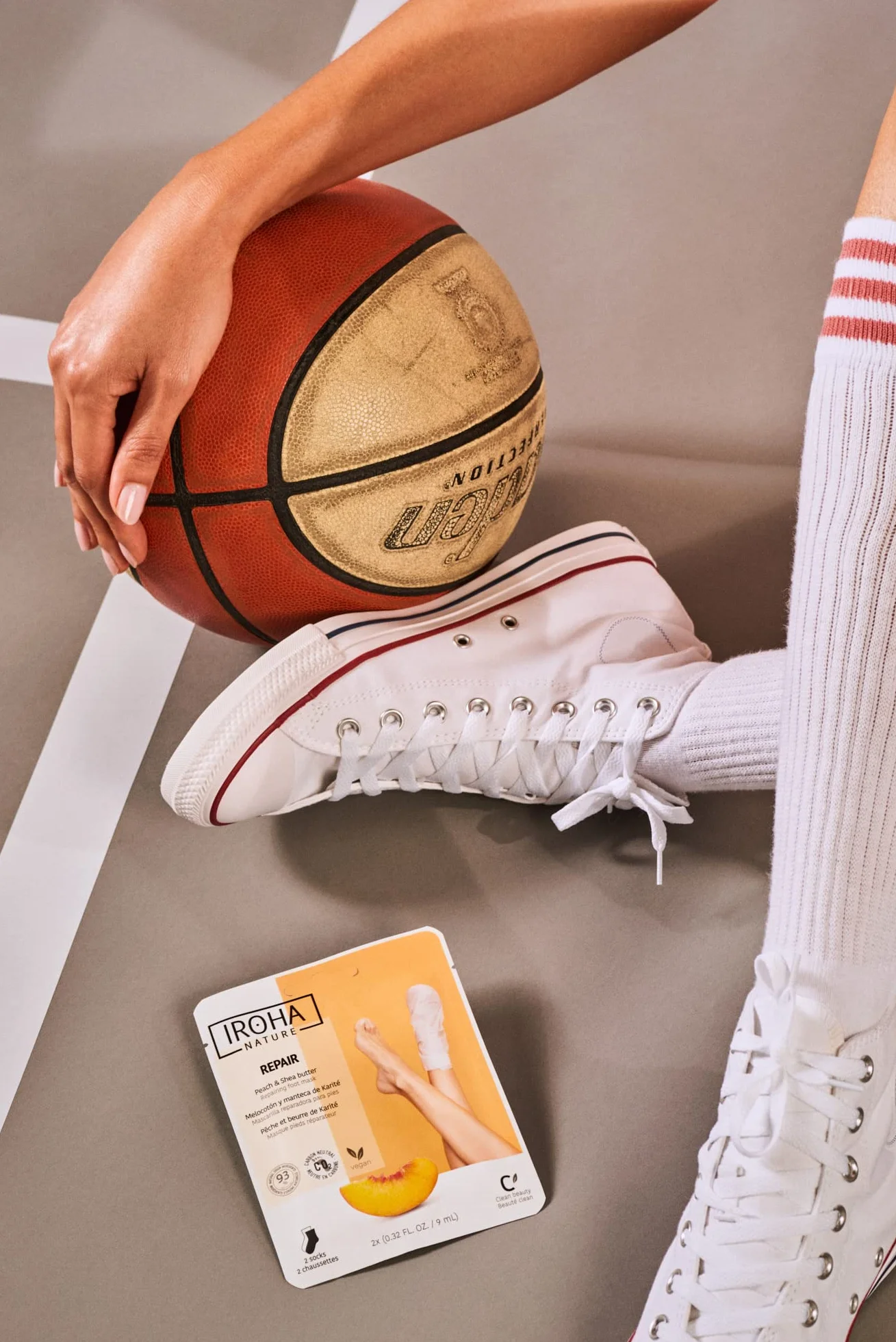 Iroha maska skarpetkowa do stóp Peach Socks naprawa 2 sztuki