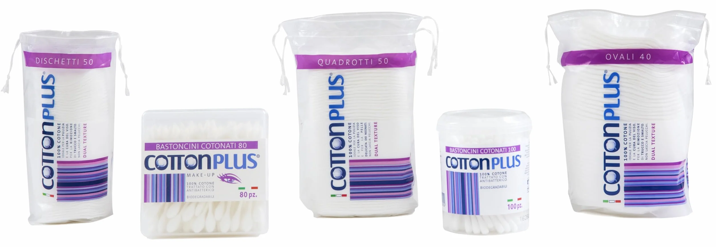 Cotton Plus Quadrotti waciki bawełniane 100% hydrofilowa bawełna podwójna tekstura 50 padów