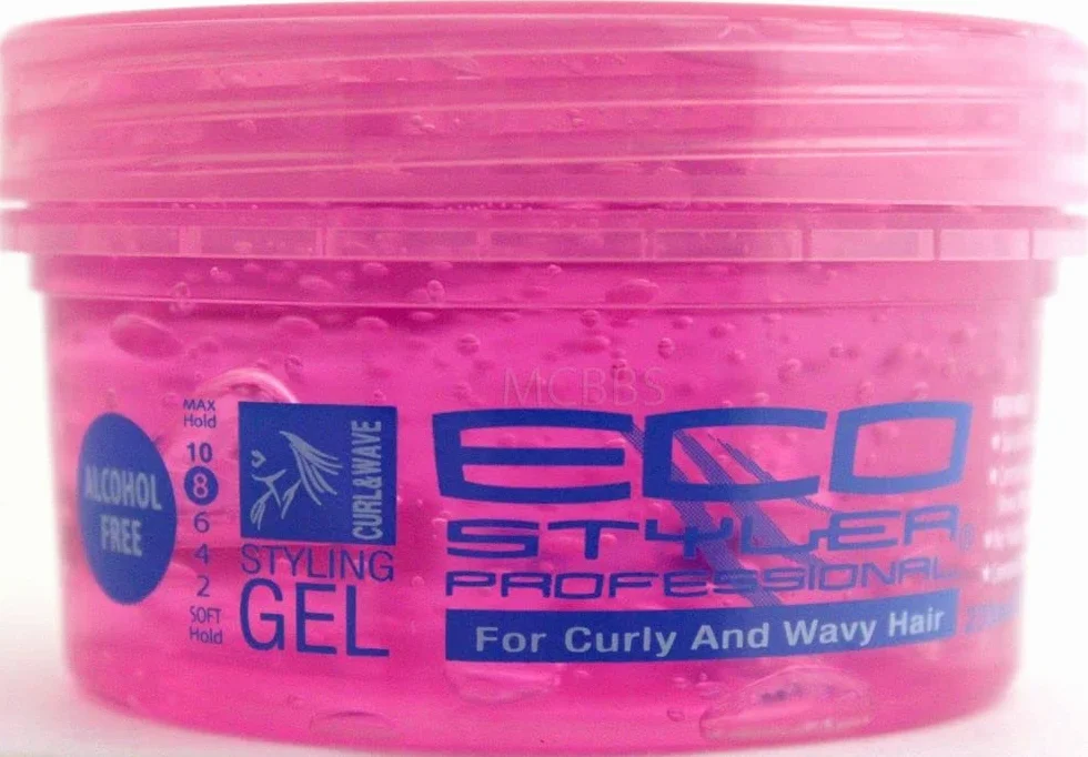 Eco Professional Curl & Wave żel do stylizacji włosów, mocny chwyt, do wszystkich rodzajów włosów, 237 ml, różowy