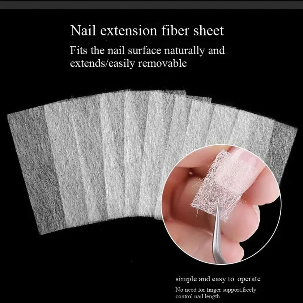 50 sztuk Przedłużanie paznokci z włókna szklanego DIY Nail Art Akrylowa naprawa żelowych paznokci akcesoria do przedłużania paznokci
