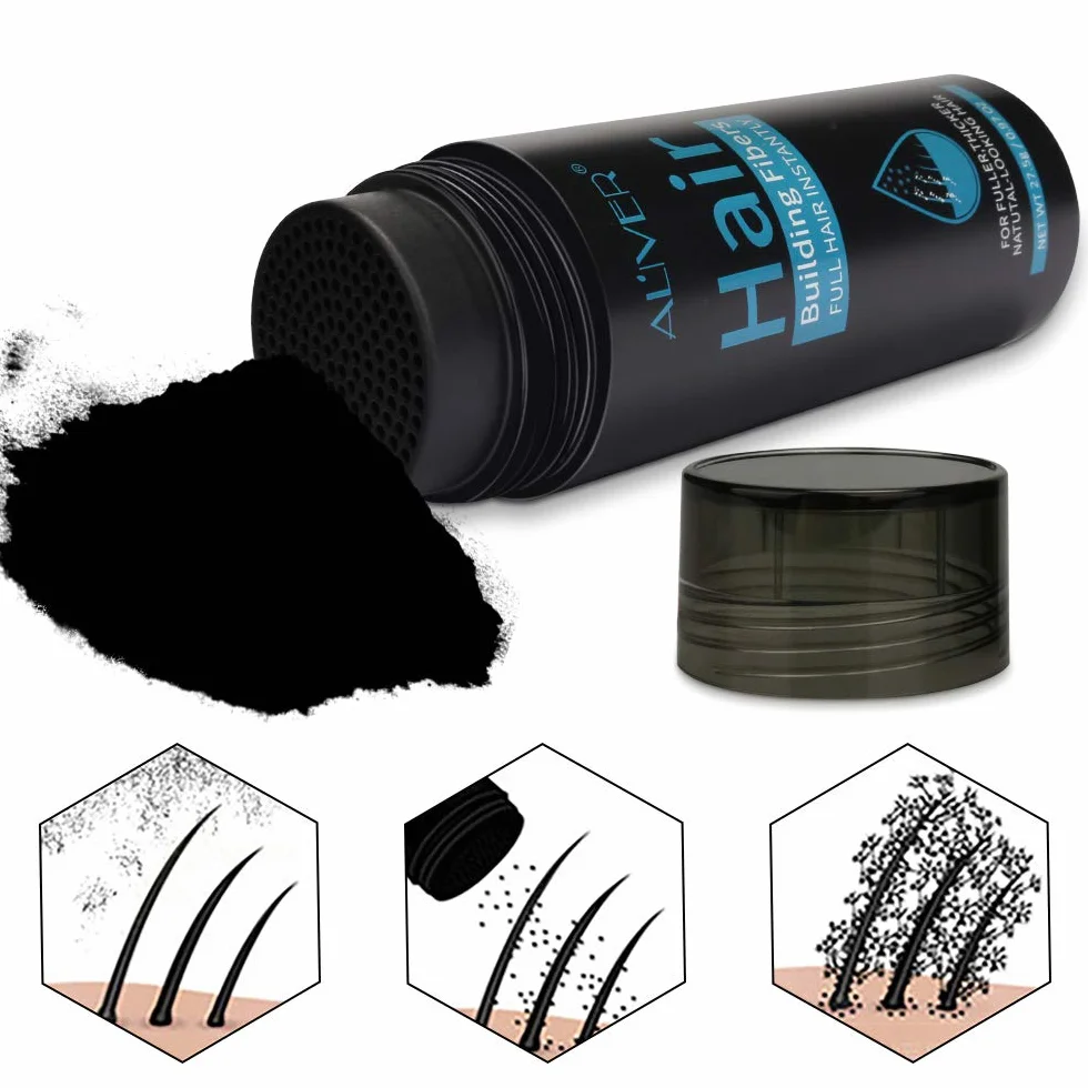 Al'iver Włókna do włosów Spray w proszku Ciemny brąz 27,5 g