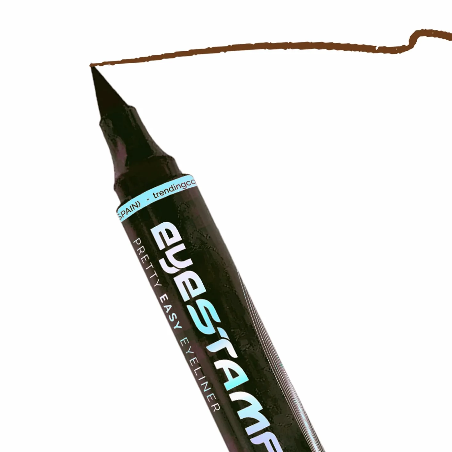 eyestamp brown - idealny eyeliner z uszczelką dla ogona - głęboki brąz wodoodporny - precyzyjny i trwały pociągnięcie - kompaktowy format