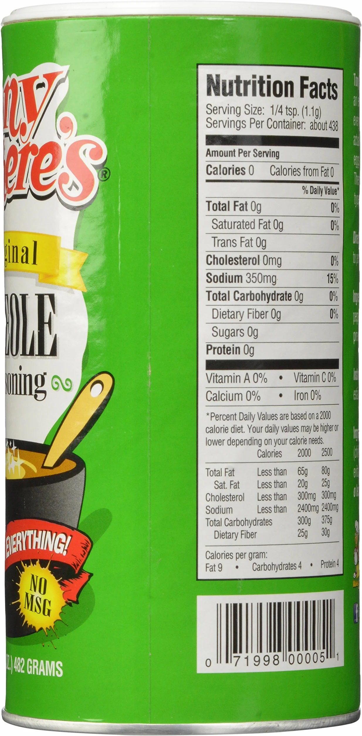 Tony Chachere's Creole Seasoning Original / 482 g - duże opakowanie - z USA