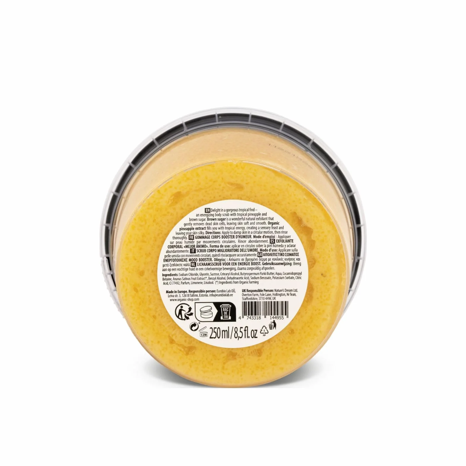 Organic Shop Peeling do ciała Ananas i Brązowy Cukier 250 ml