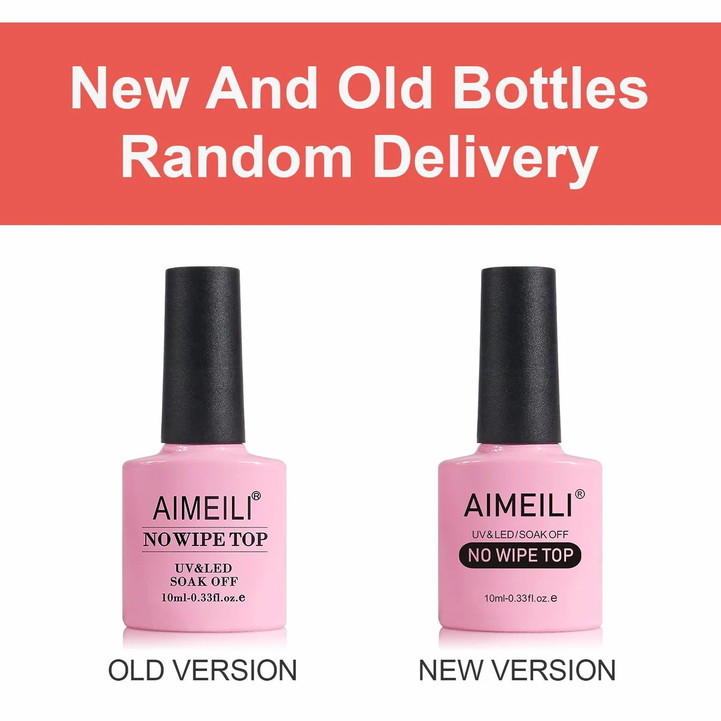 AIMEILI Lakier żelowy Top Coat – przezroczysty lakier UV LED Soak Off Nail Art, błyszczące wykończenie o wysokim połysku, trwały, łatwy w aplikacji, bez odprysków, 10 ml